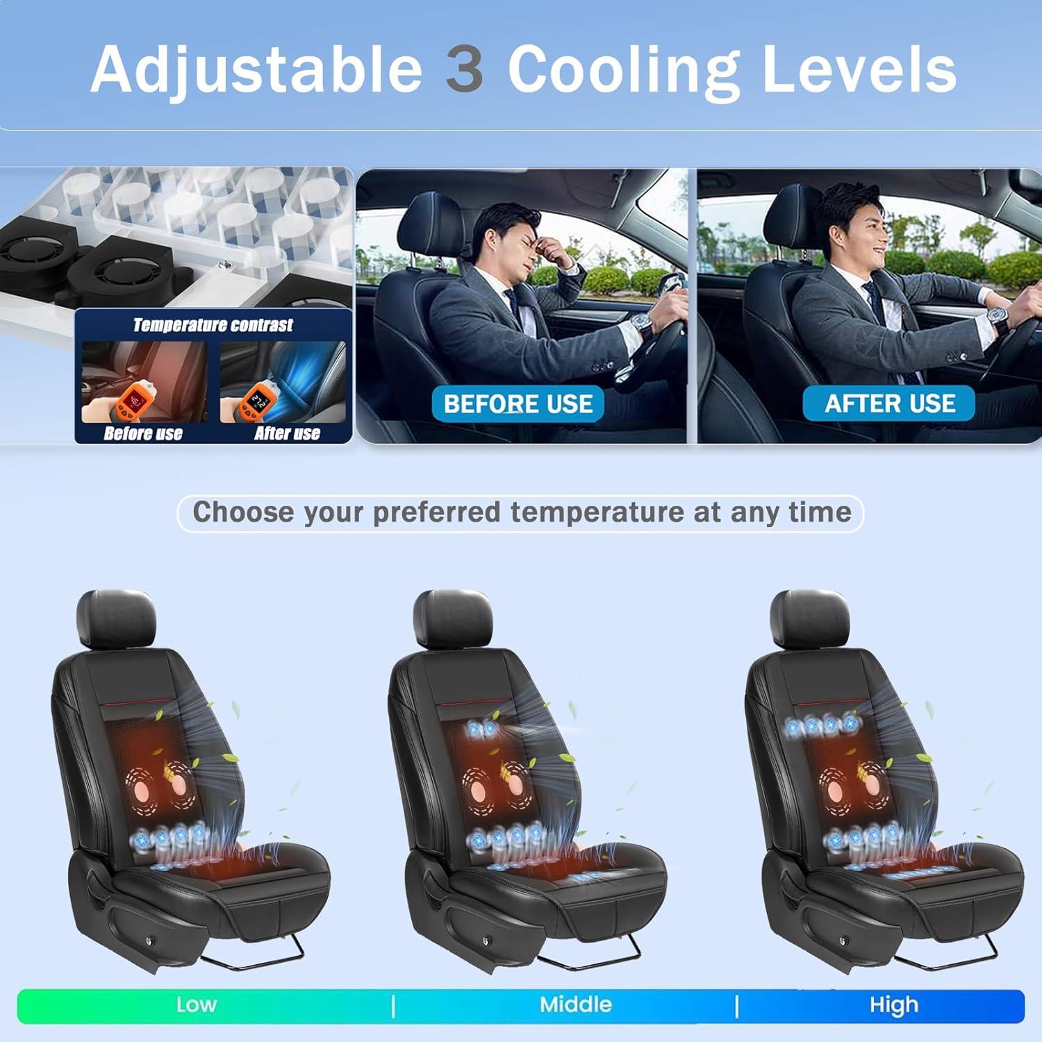 Cubierta de Asiento de Coche LGNORA con Enfriamiento y Masaje