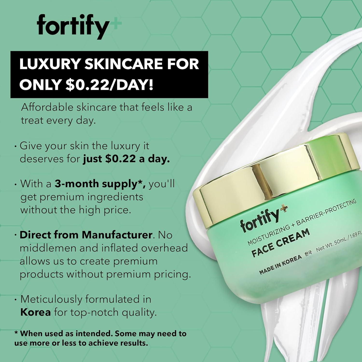 Hidratante Facial Fortify Skincare 50ml Péptidos Colágeno