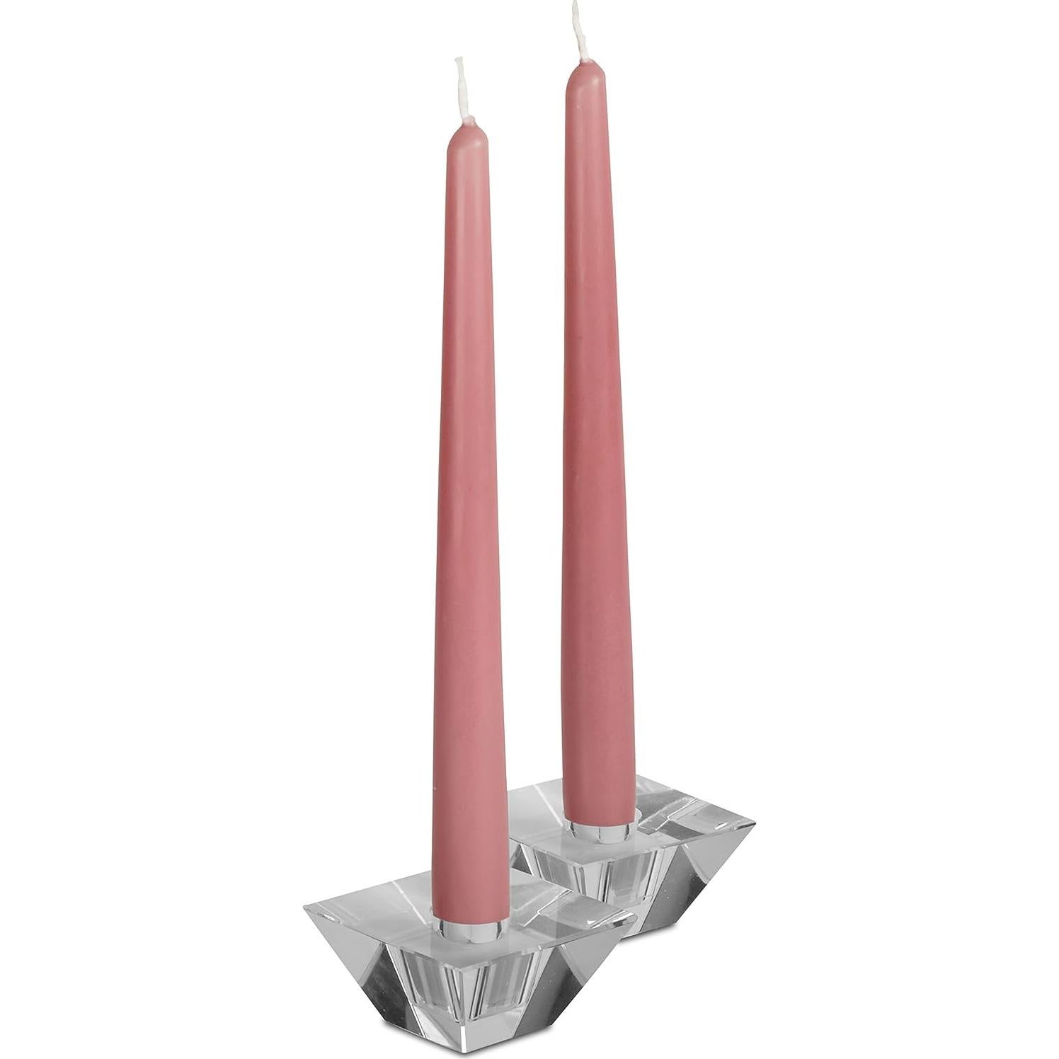 Hyoola Velas Taper Altas Rosa Pink 12 Unidades 25.4 cm Sin Goteo