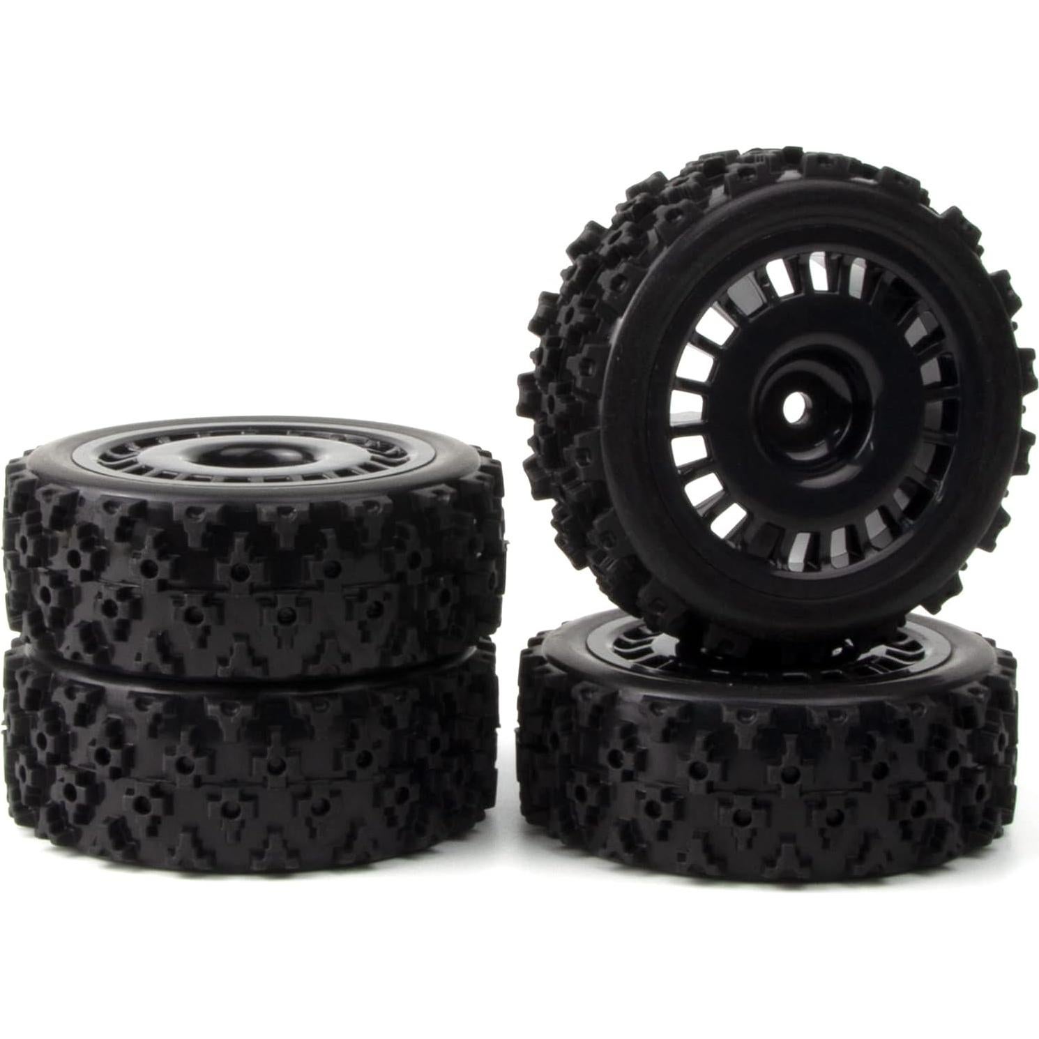 Ruedas y Neumáticos RC 1/10 HobbyMarking 72mm 12mm Hex Negro