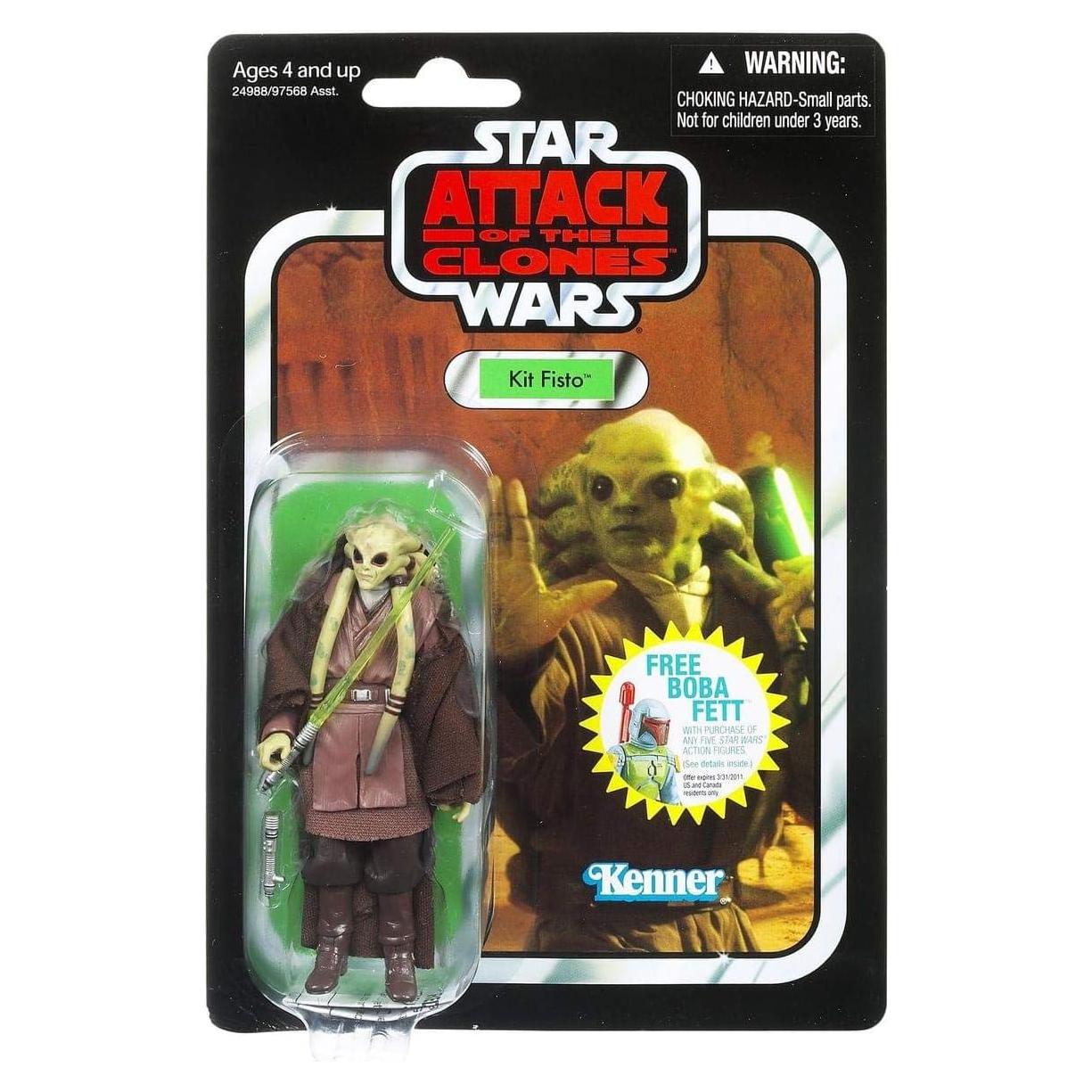 Figura Vintage Star Wars Kit Fisto 9 cm con Accesorios