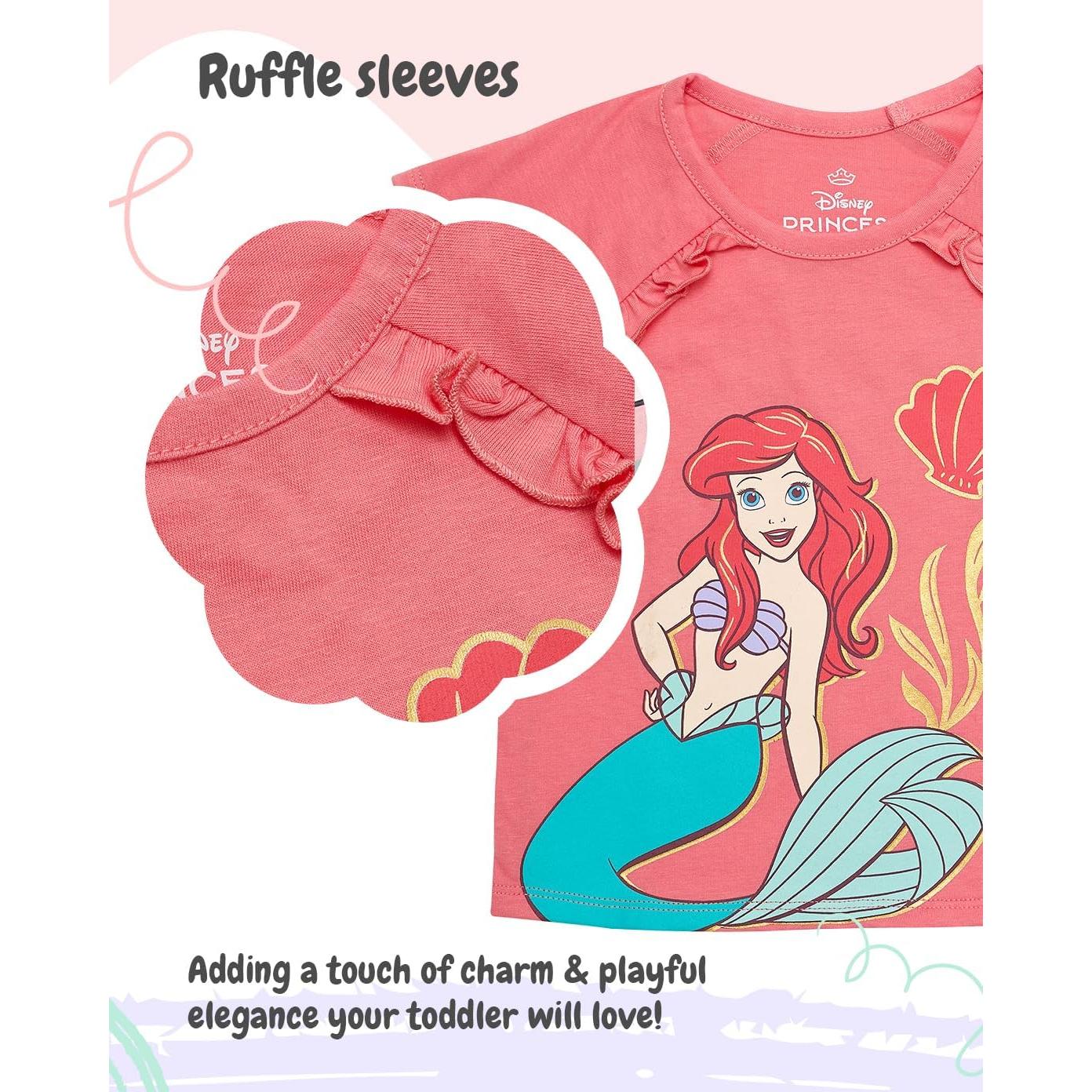 Camiseta de Princesa Disney para Niñas 2T Coral Ariel