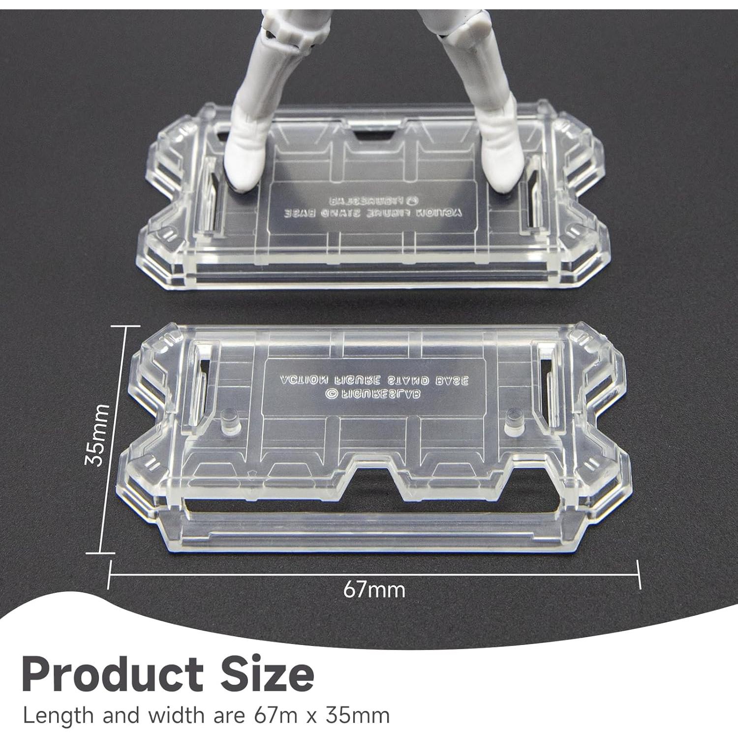 30 Piezas Soportes de Exhibición Transparentes para Figuras de 9.5 cm