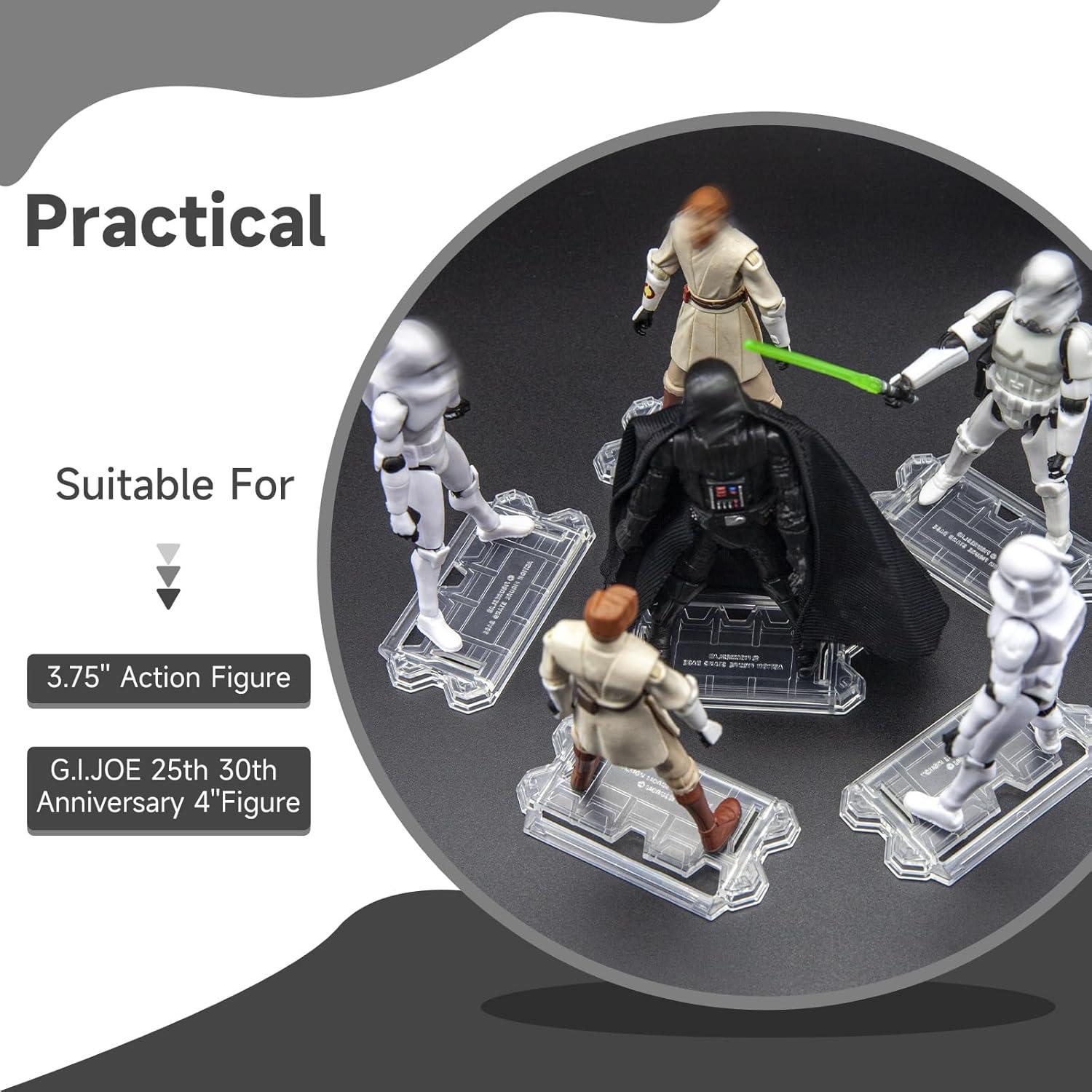 30 Piezas Soportes de Exhibición Transparentes para Figuras de 9.5 cm