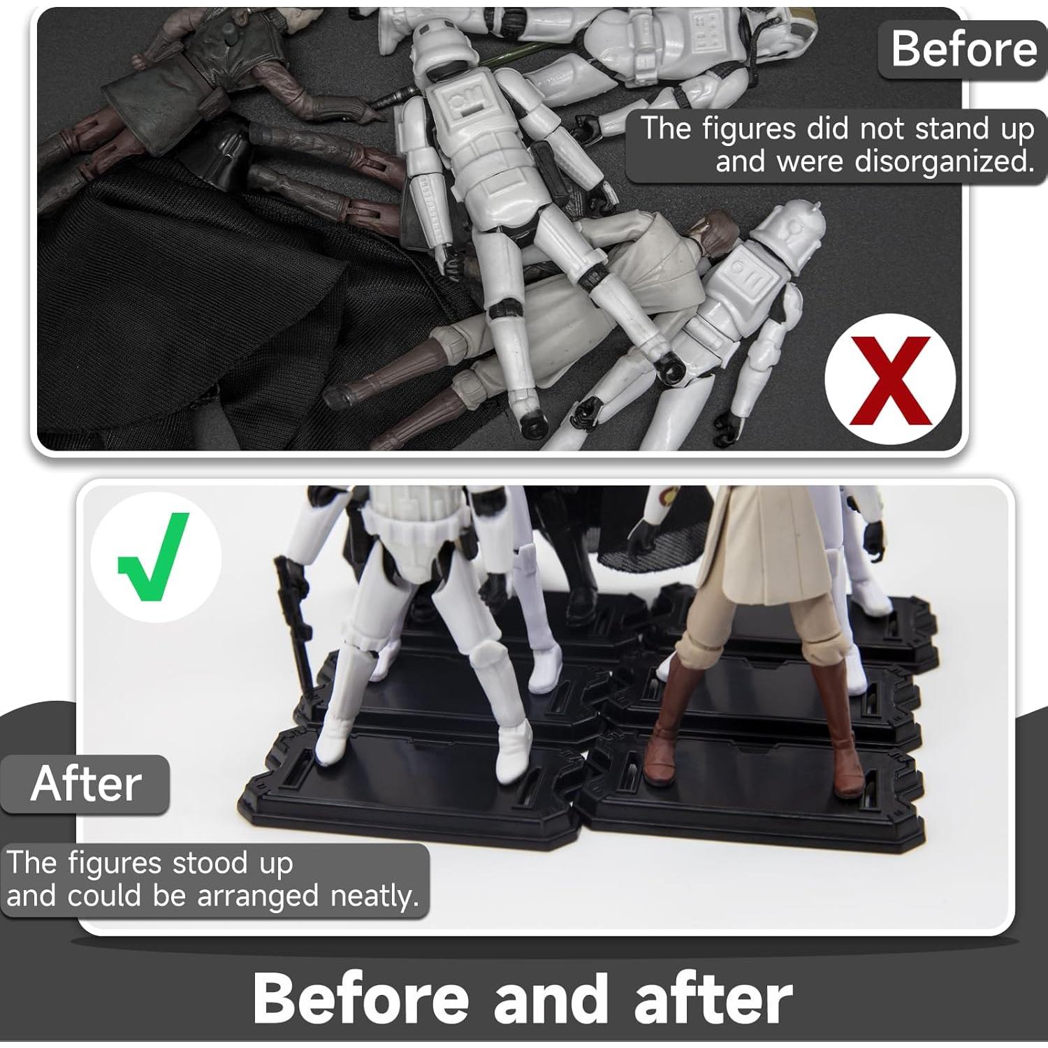 30 Piezas Soportes de Exhibición para Figuras de 9.5 cm - Negro