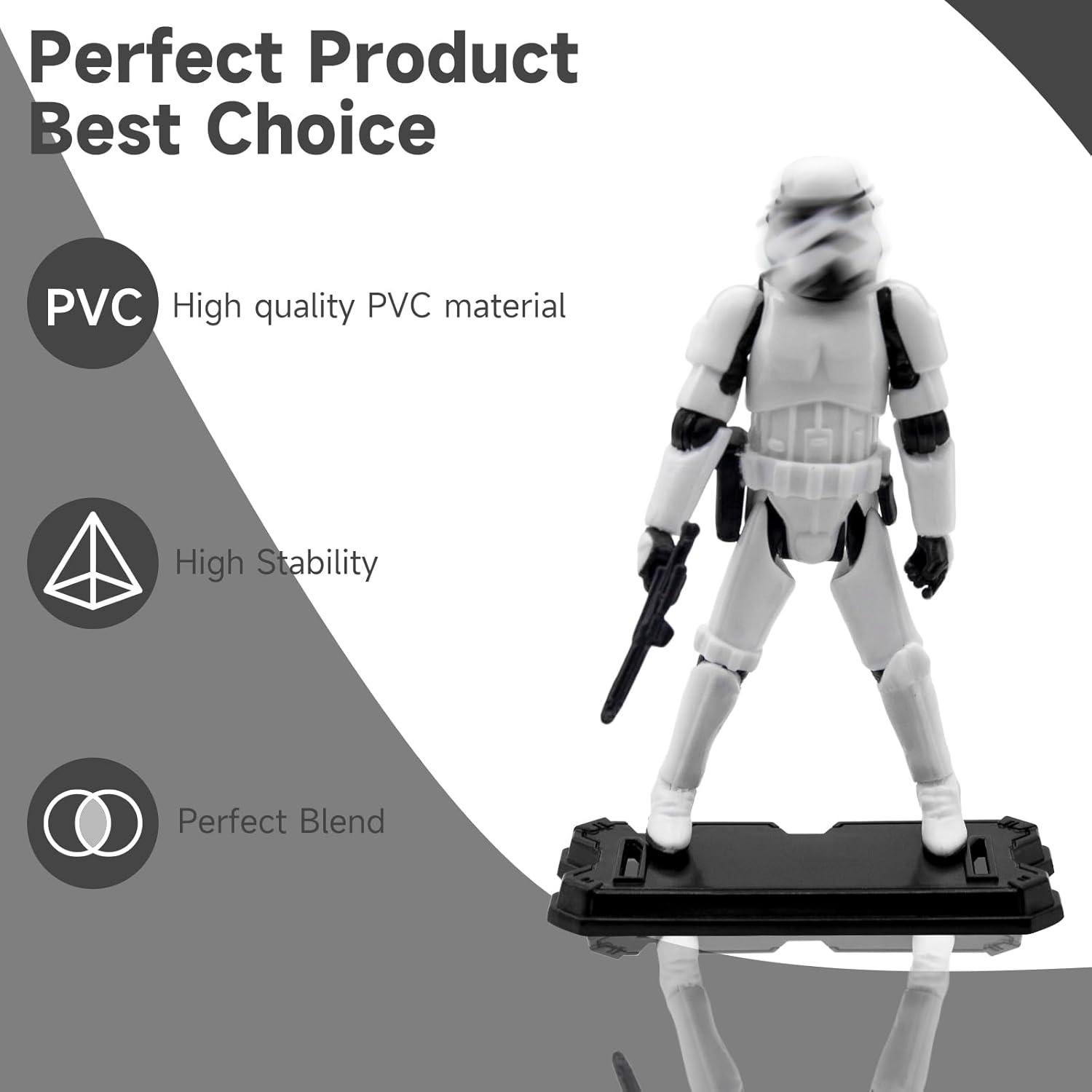 30 Piezas Soportes de Exhibición para Figuras de 9.5 cm - Negro