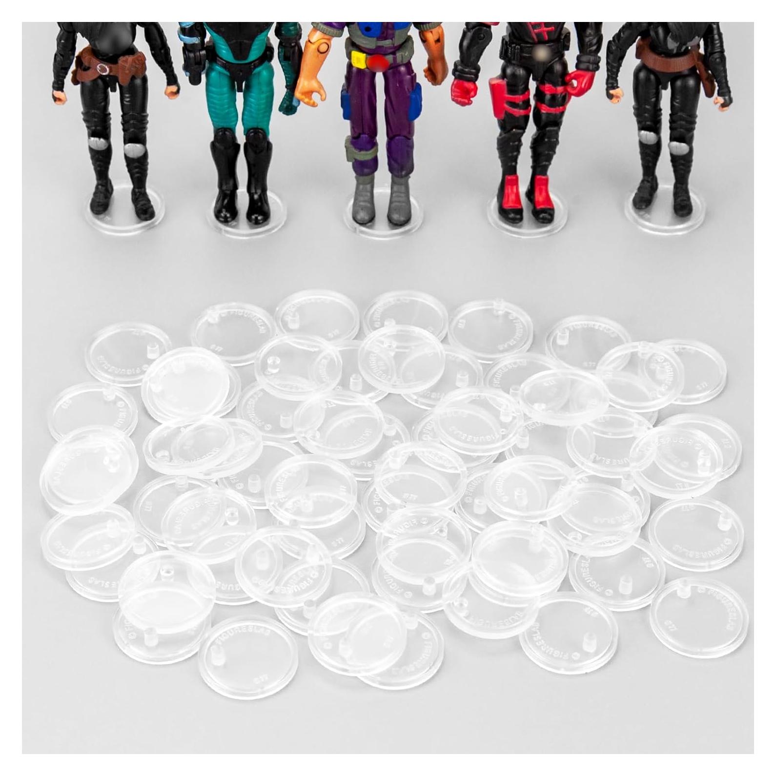 50 Soportes de Exhibición Transparentes para Figuras 3.75" DisplayMore