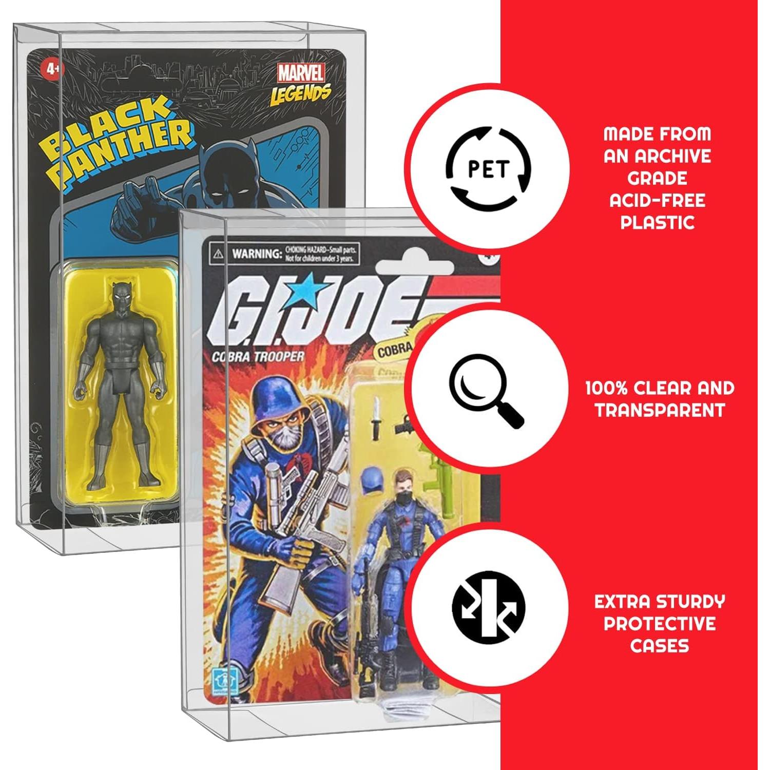 Caja de Exhibición EVORETRO para Figuras de 3.75" - Paquete de 10