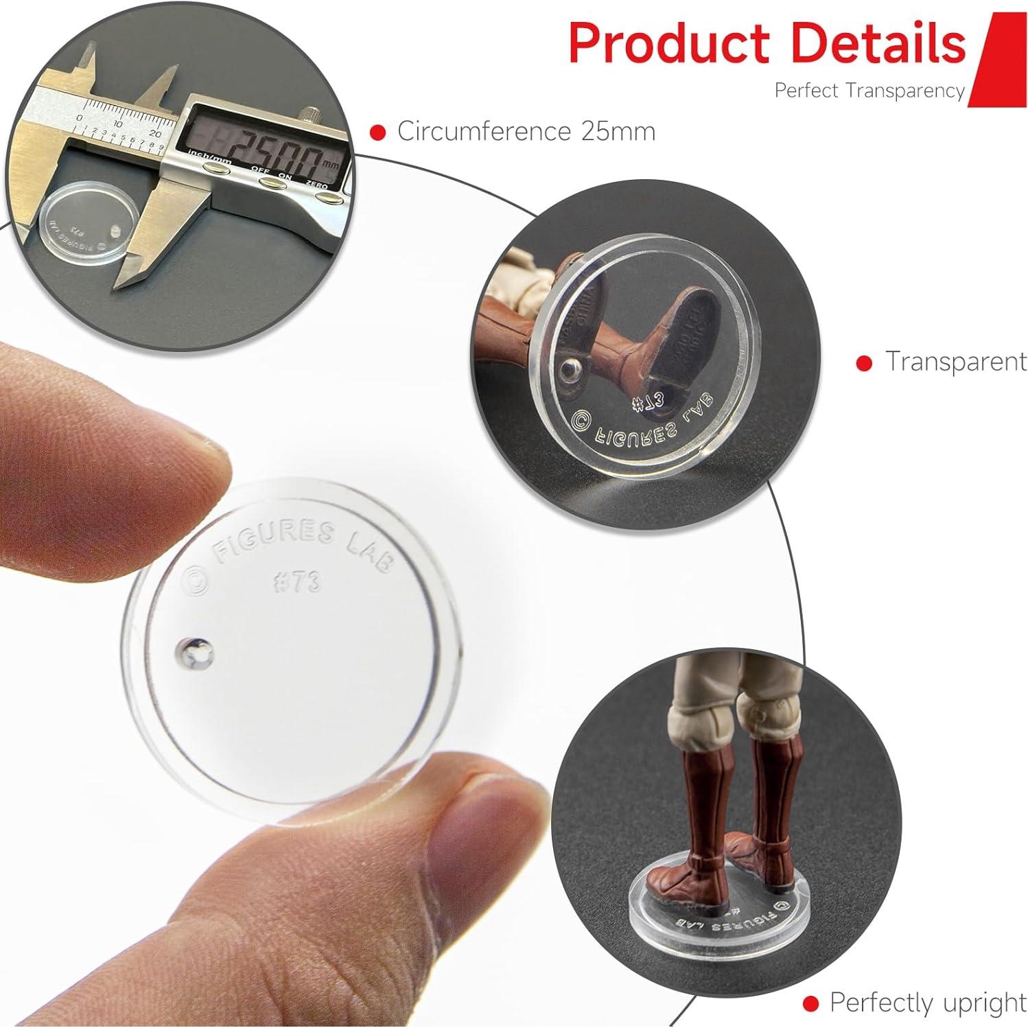 Base de Exhibición Redonda 70 Piezas SIXPOINTS 25mm