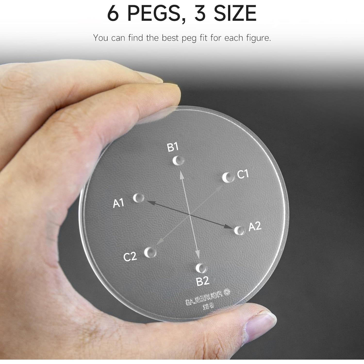 Base de Exhibición para Figuras de Acción DisplayMore 32 Piezas