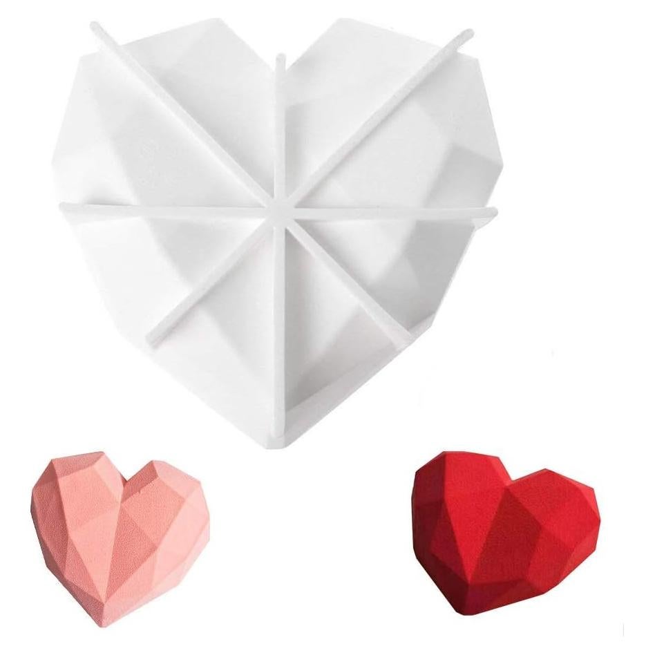 Molde de Pastel Mousse Corazón Diamante AntranStore - Silicona