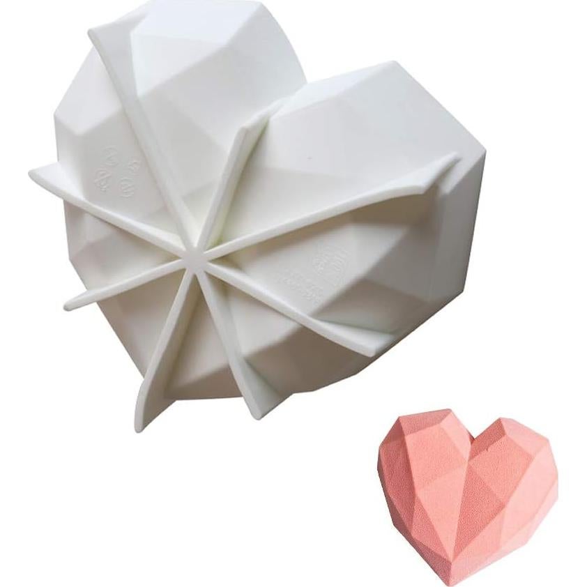 Molde de Pastel Mousse Corazón Diamante AntranStore - Silicona