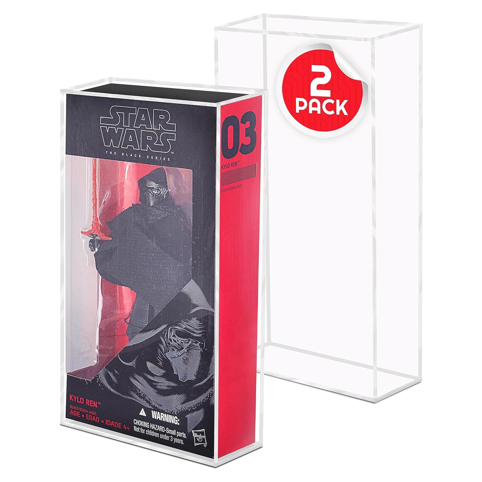 Caja Protectora Acrílica EVORETRO para Figuras Star Wars 15.24 cm - 2 Unidades