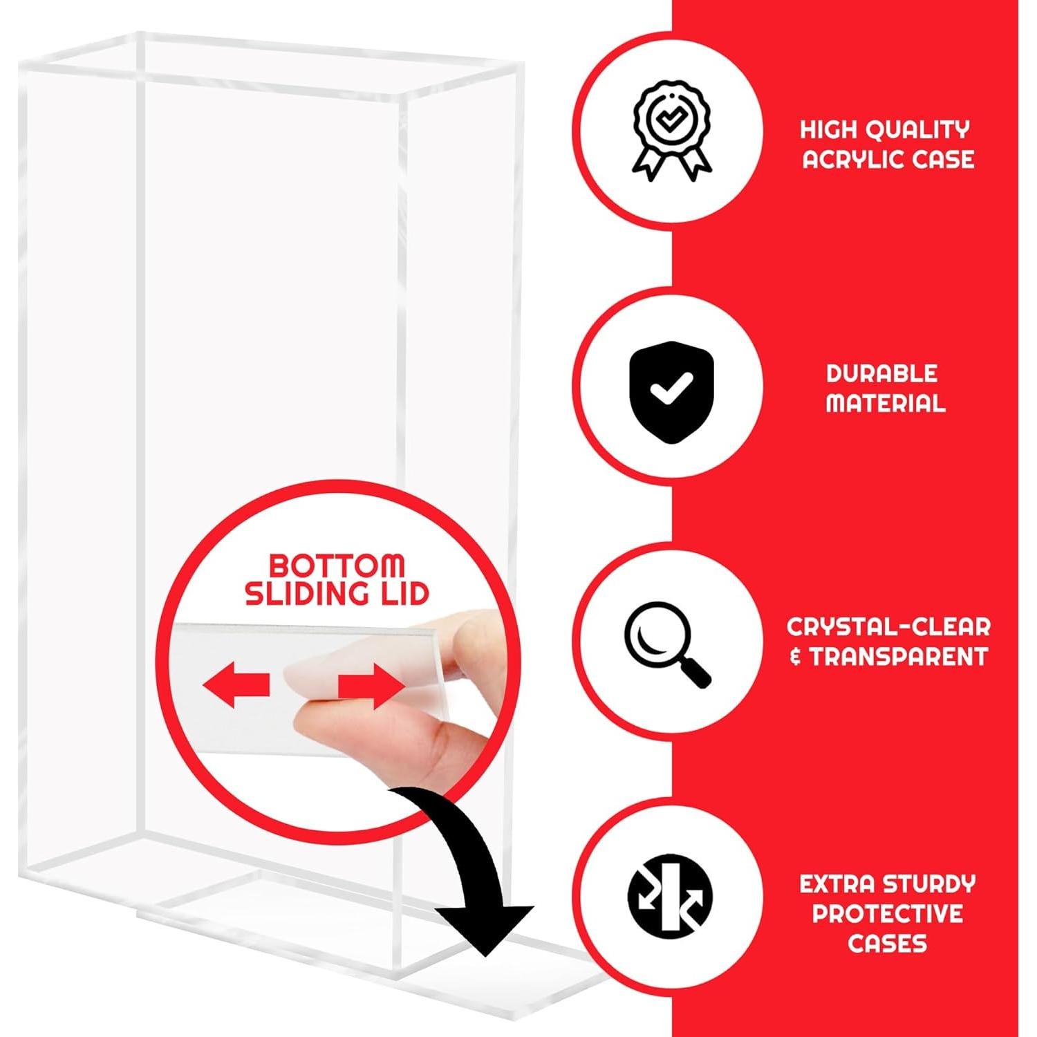 Caja Protectora Acrílica EVORETRO para Figuras Star Wars 15.24 cm - 2 Unidades