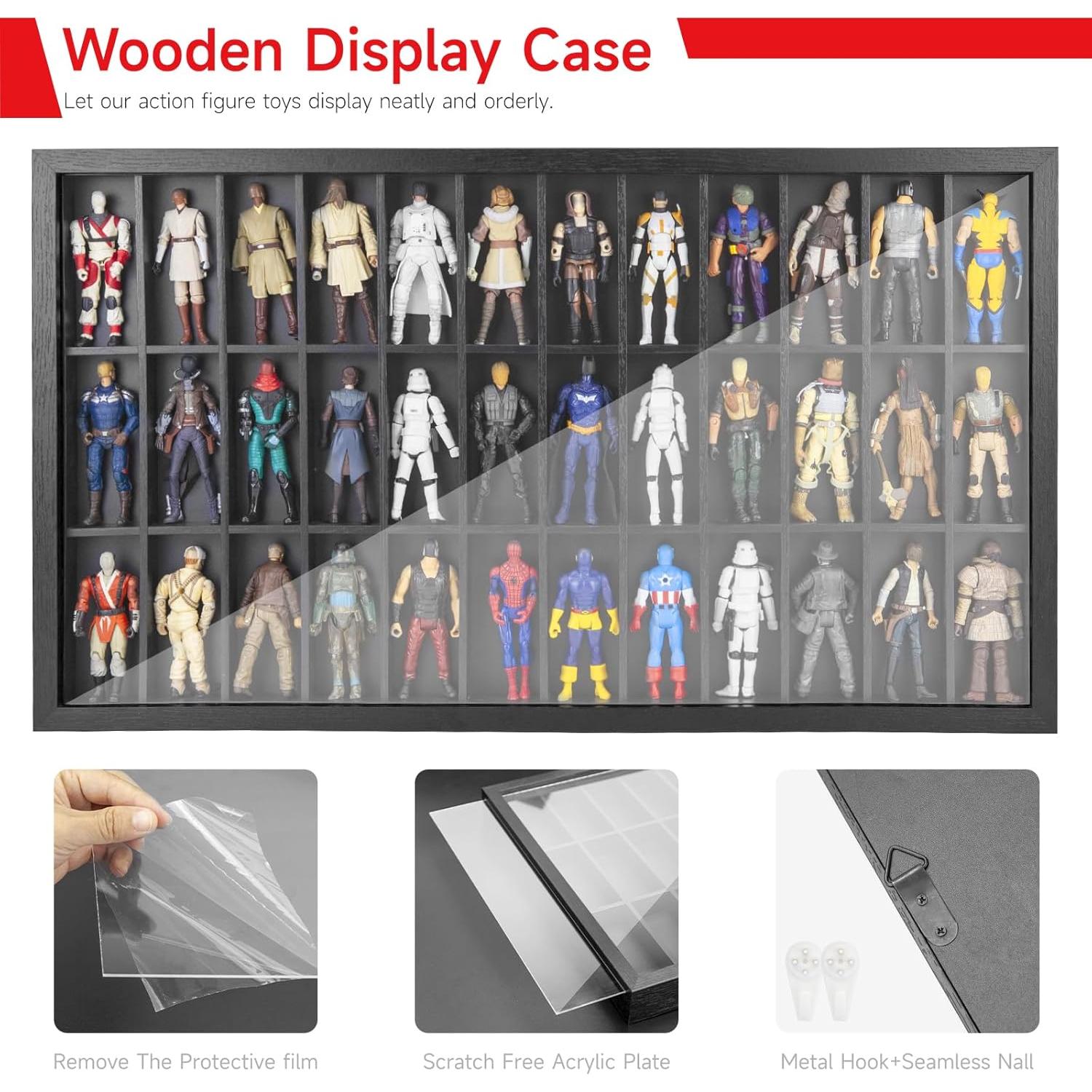 Caja de Exhibición SIXPOINTS para Figuras de Acción 36 Compartimentos