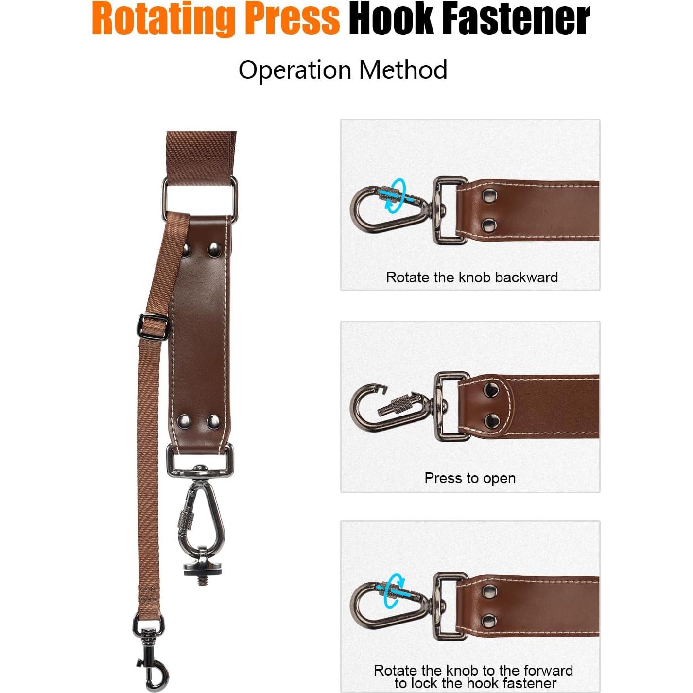 Cinturón de cámara Cwatcun café para DSLR y SLR