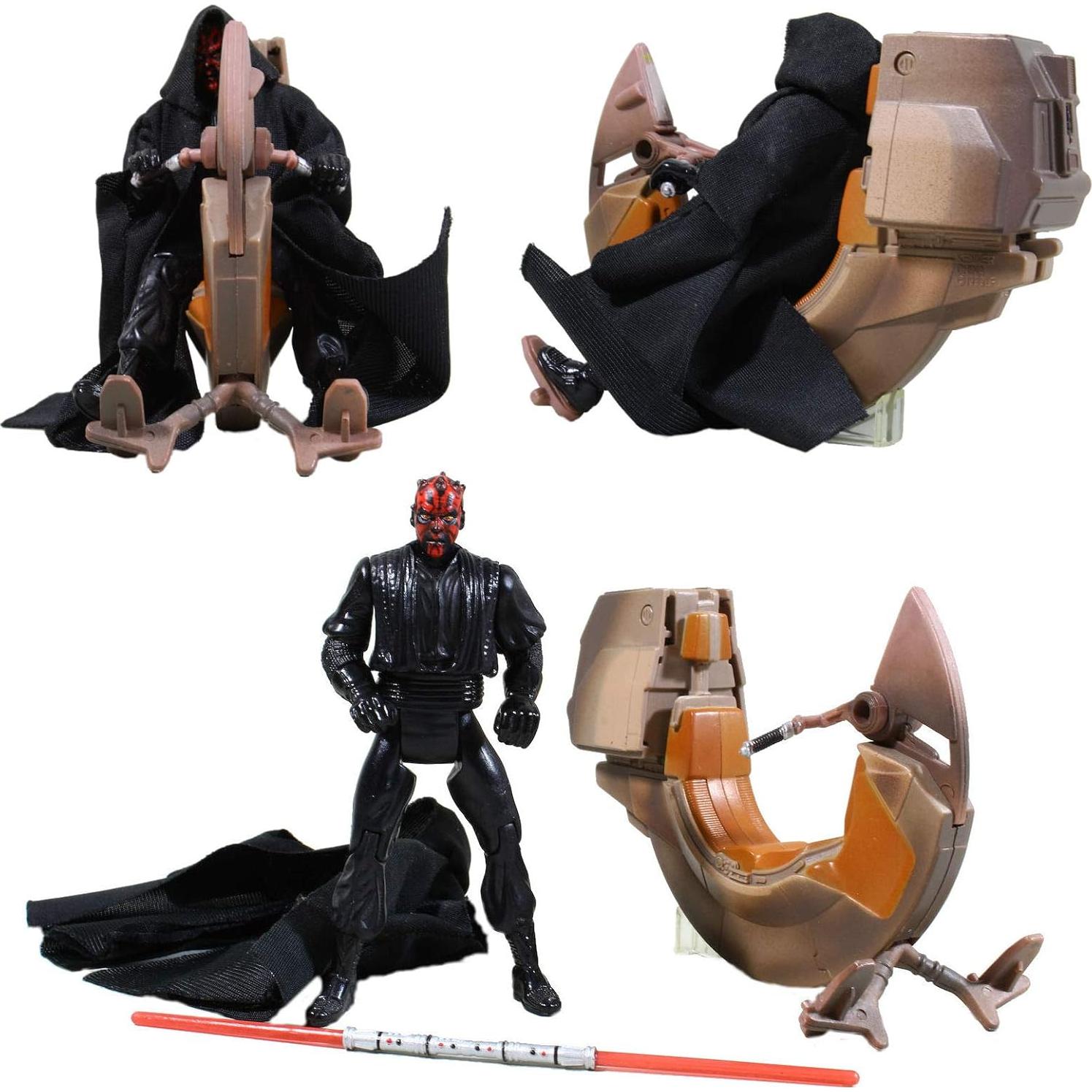 Star Wars Speeder Sith y Figura de Acción Darth Maul 9.5 cm