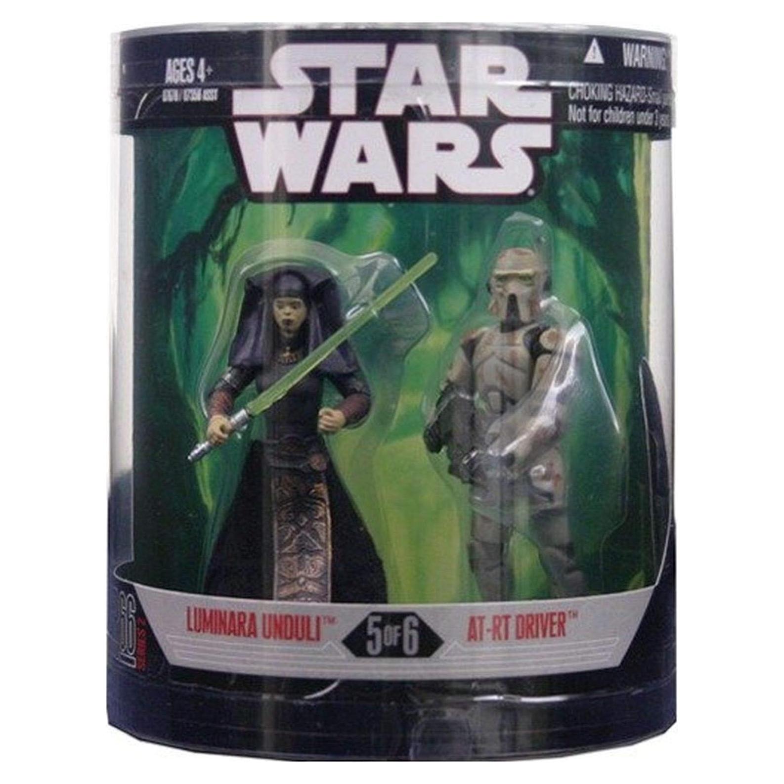 Figura de Acción Star Wars 2008 Hasbro Orden 66 Luminara & AT-RT
