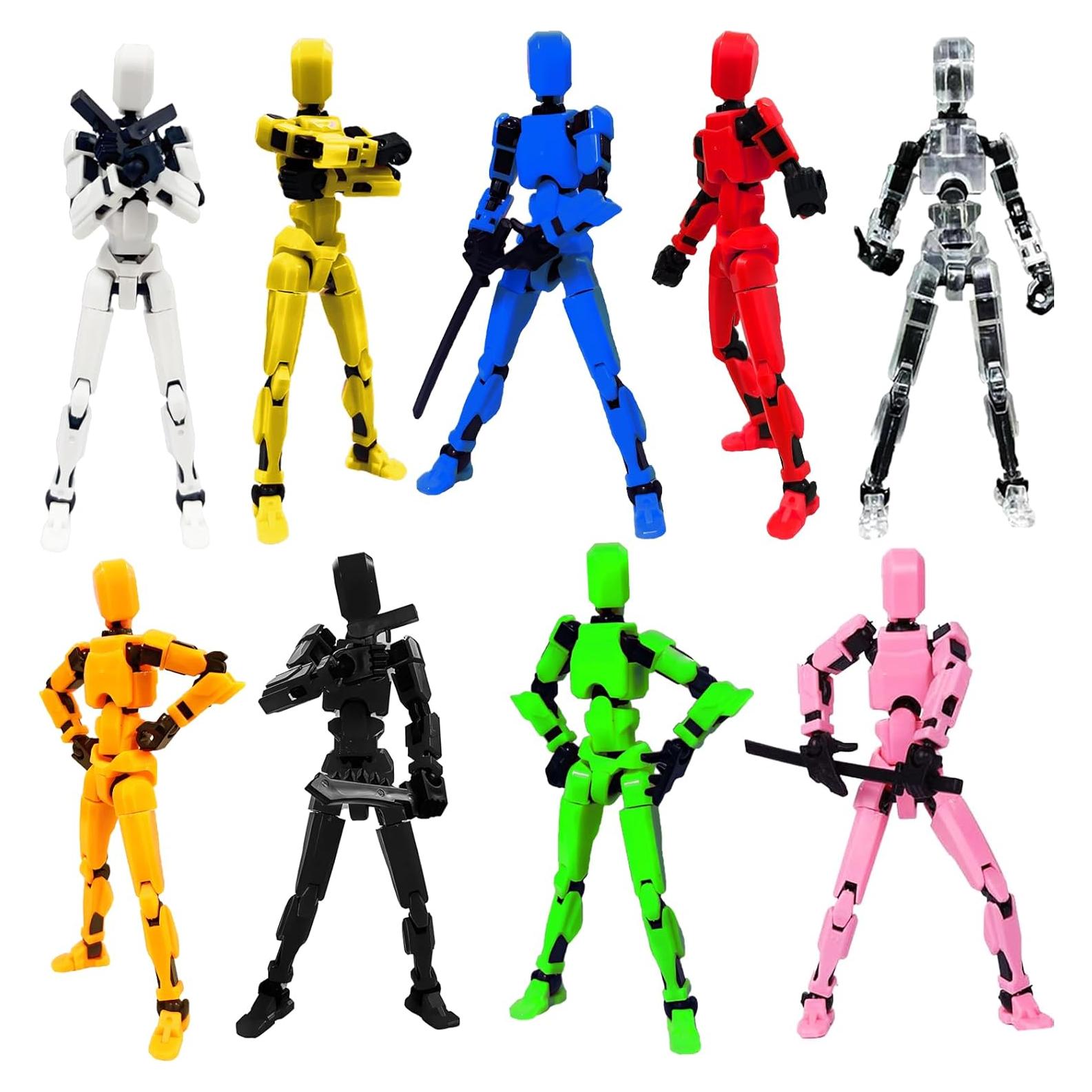 Figura de Acción Titan 13 Robot Afortunado 9 Piezas 3D