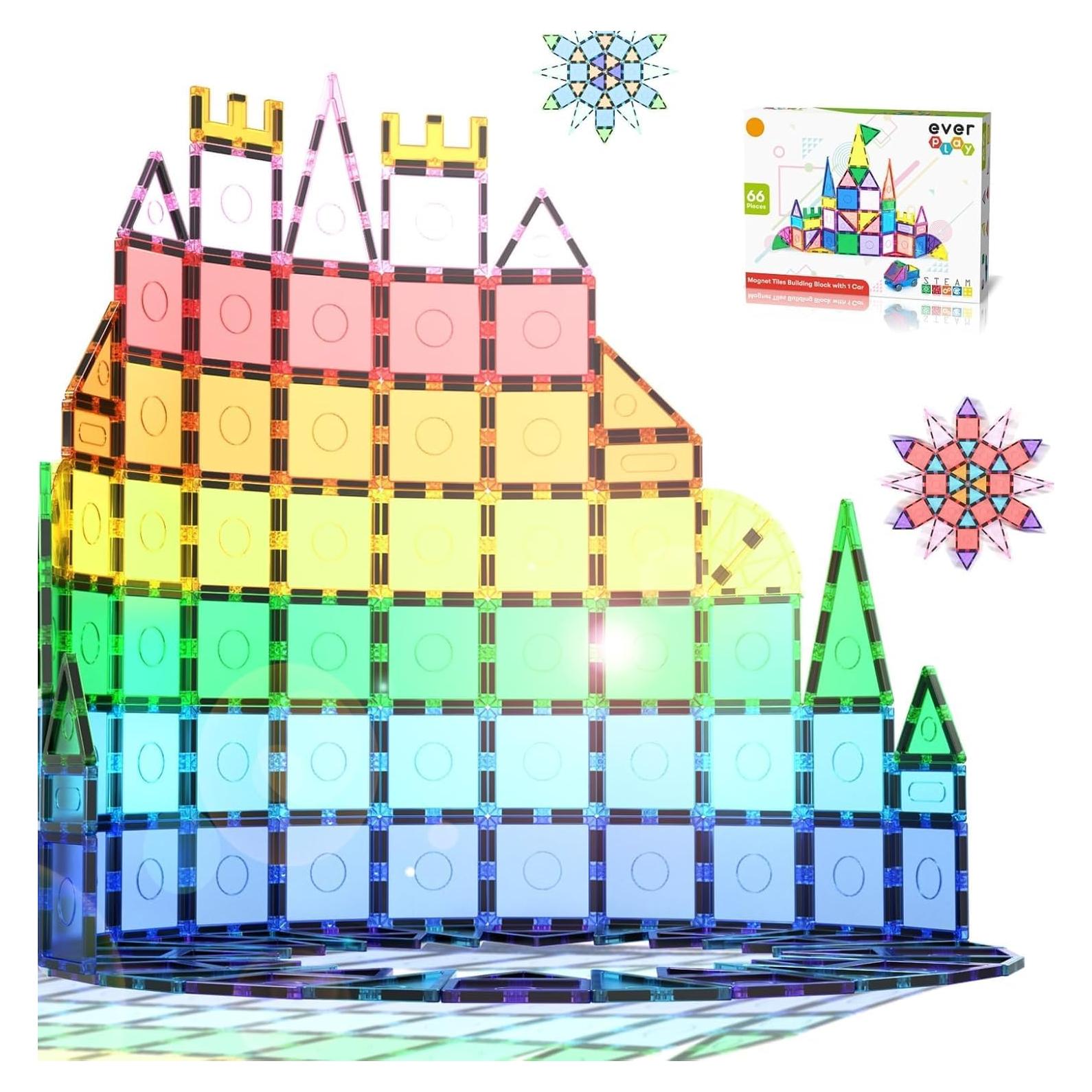 Juguete Magnético Everplay 66 Piezas para Niños 3 Años+