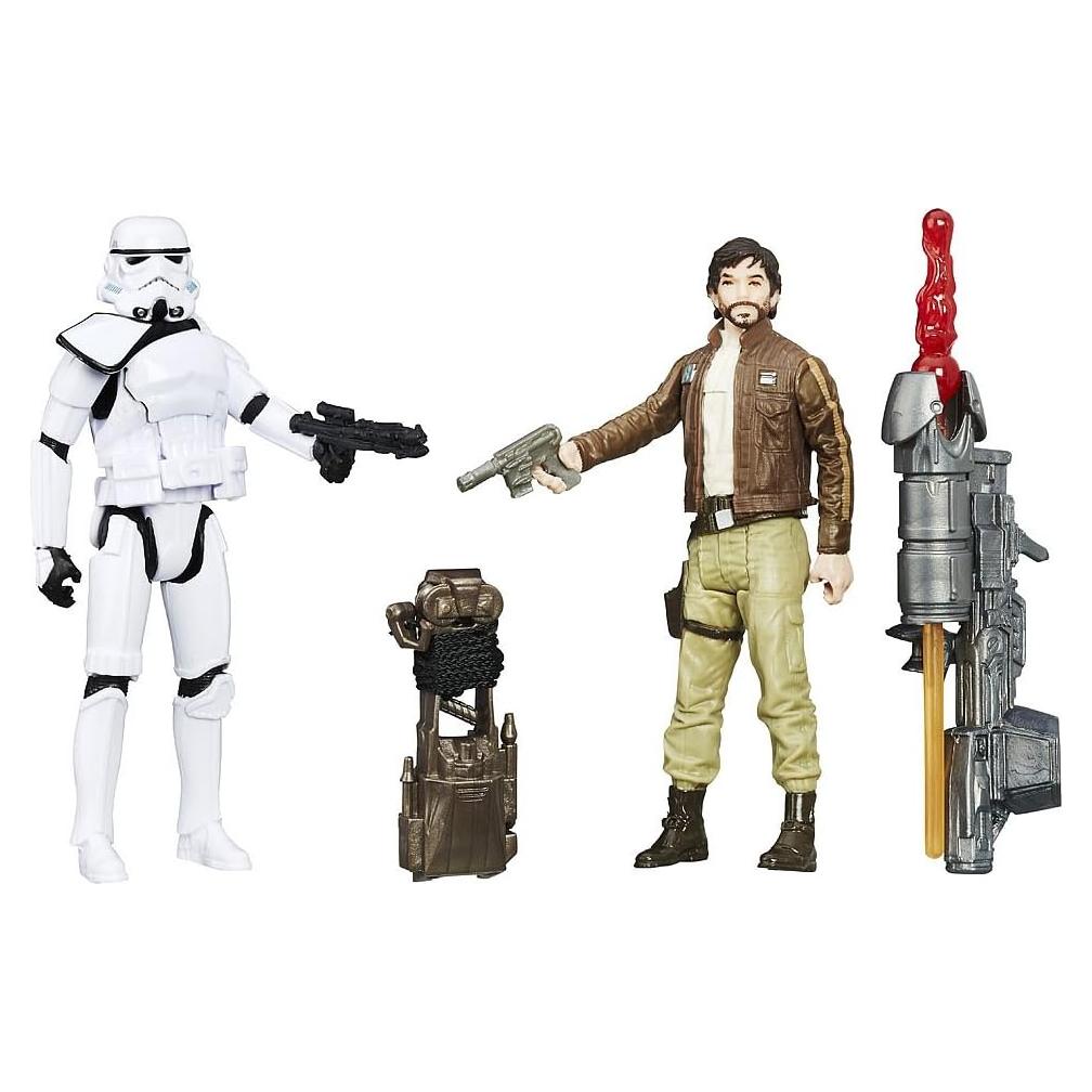 Figuras de Acción Star Wars Capitán Cassian Andor y Stormtrooper 9.5 cm