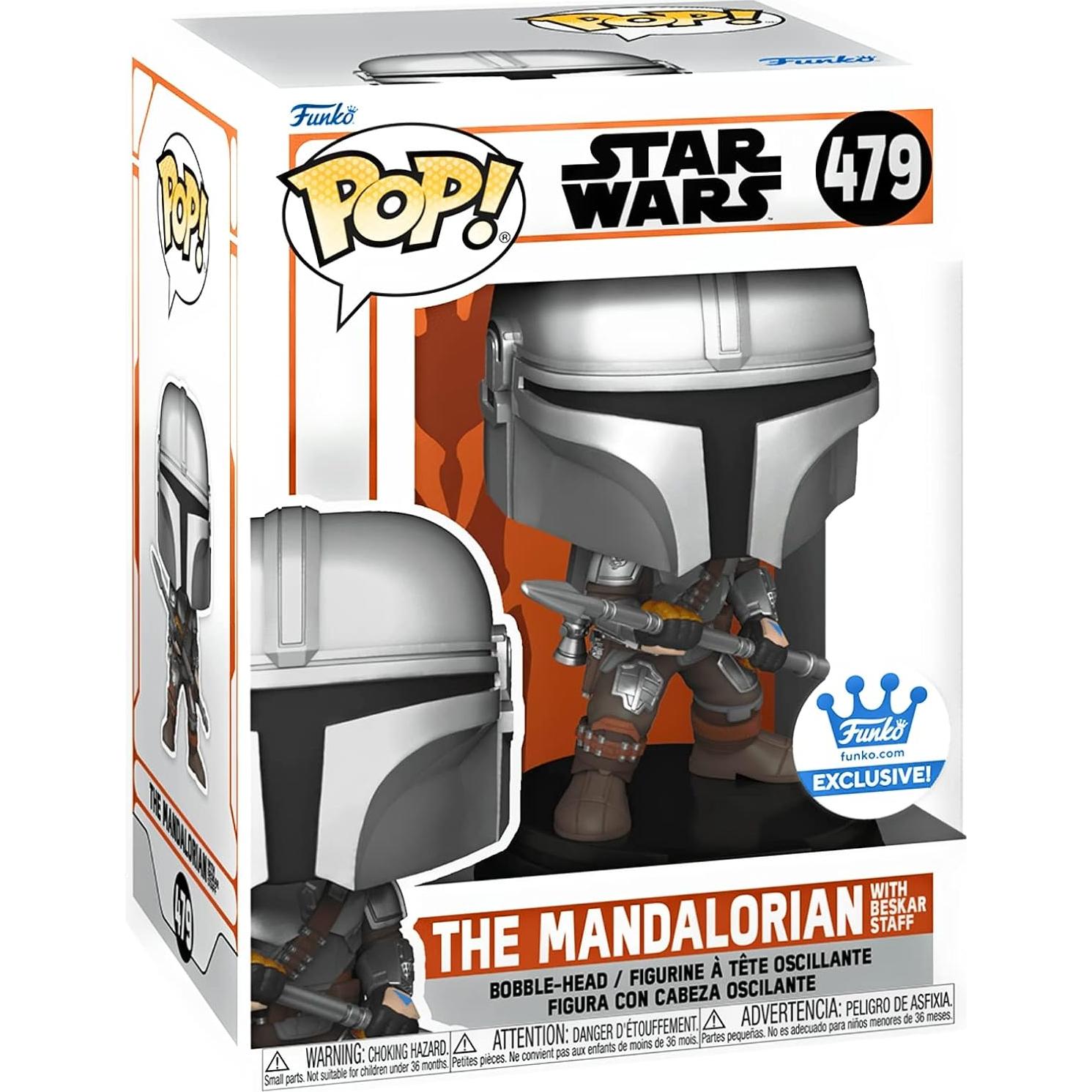 Figura de Acción El Mandaloriano con Bastón Beskar Funko 9.5 cm