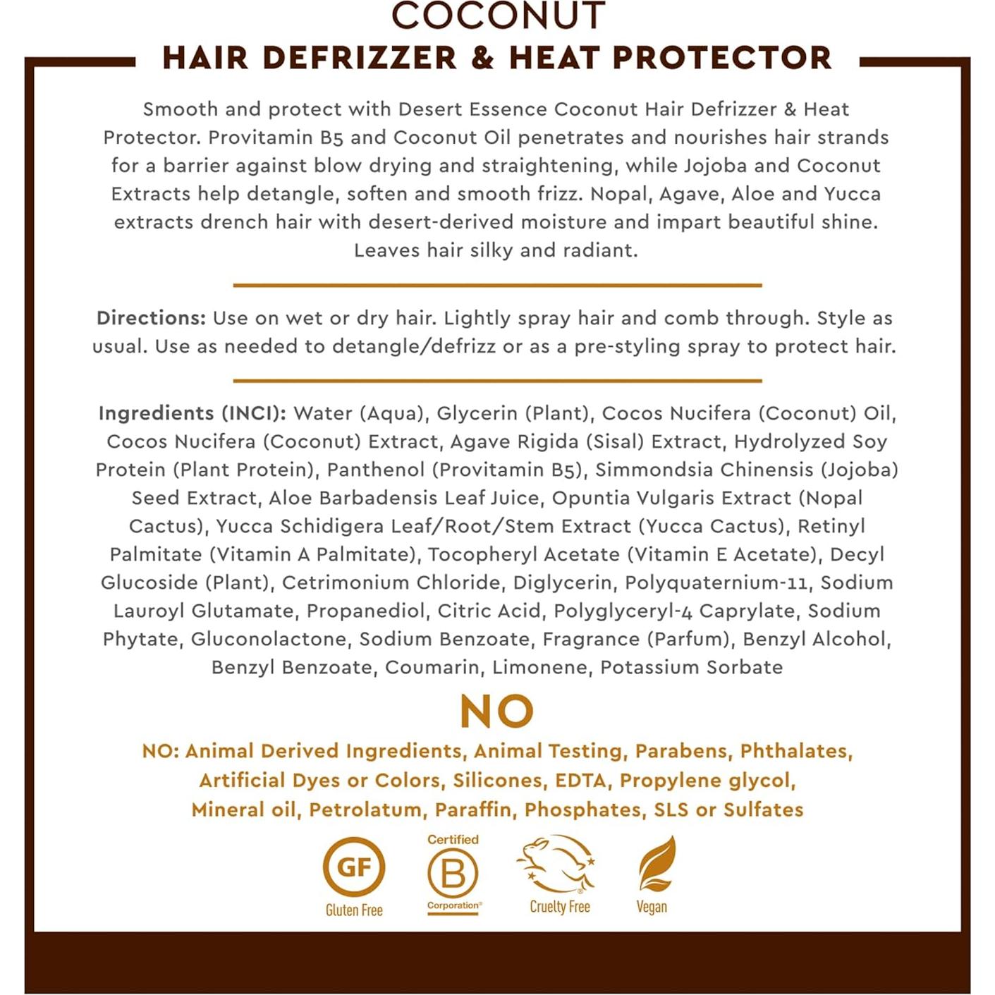 Protector de Cabello Desert Essence 236ml Antifrizz Vegano