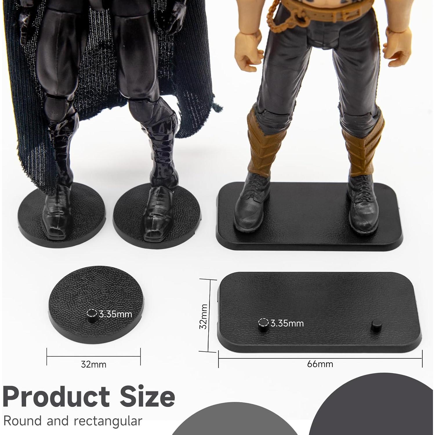 Base de Soporte Plástico Negro EBCO 50 Pcs 32mm para Figuras 15.24cm