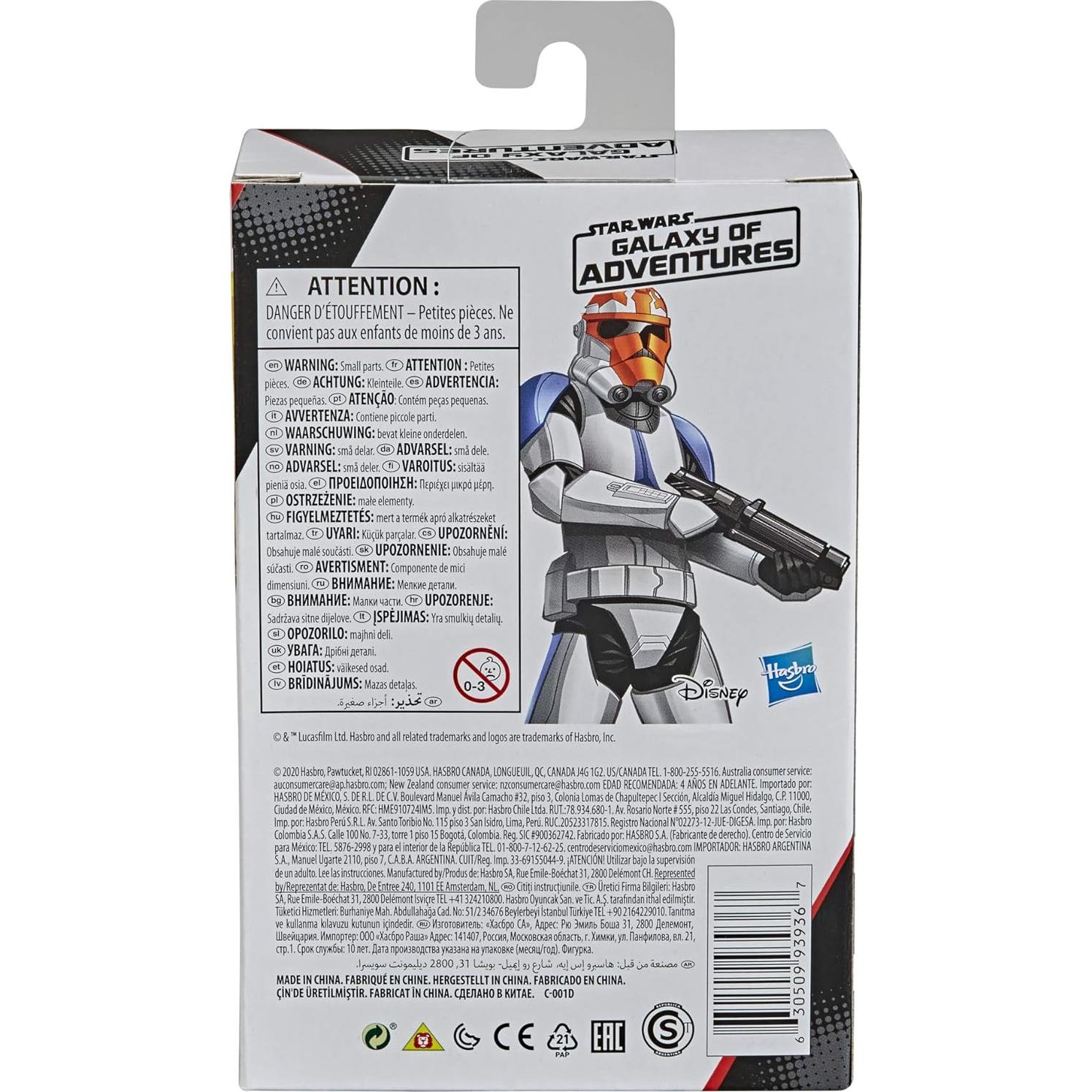 Figura de Acción Clone Trooper Ahsoka Hasbro 10.8 cm con Blaster