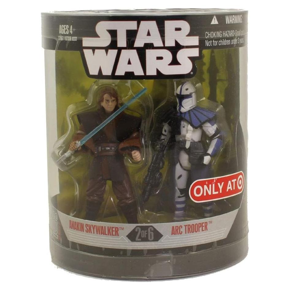 Figura de Acción Star Wars 2008 Hasbro 2-Pack Anakin & Arc Trooper