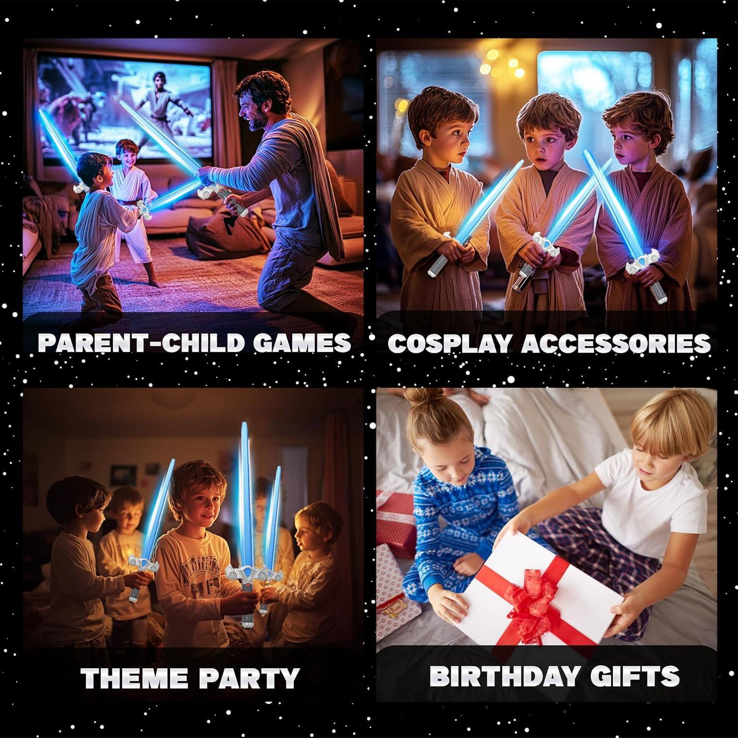 Conjunto de Sables Iluminados SANCO para Niños - Espadas de Luz y Más