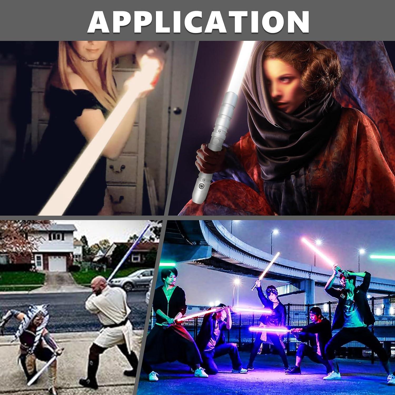 Sable de Luz Pro Lightsaber YDDSABER 97 cm Recargable Blanco