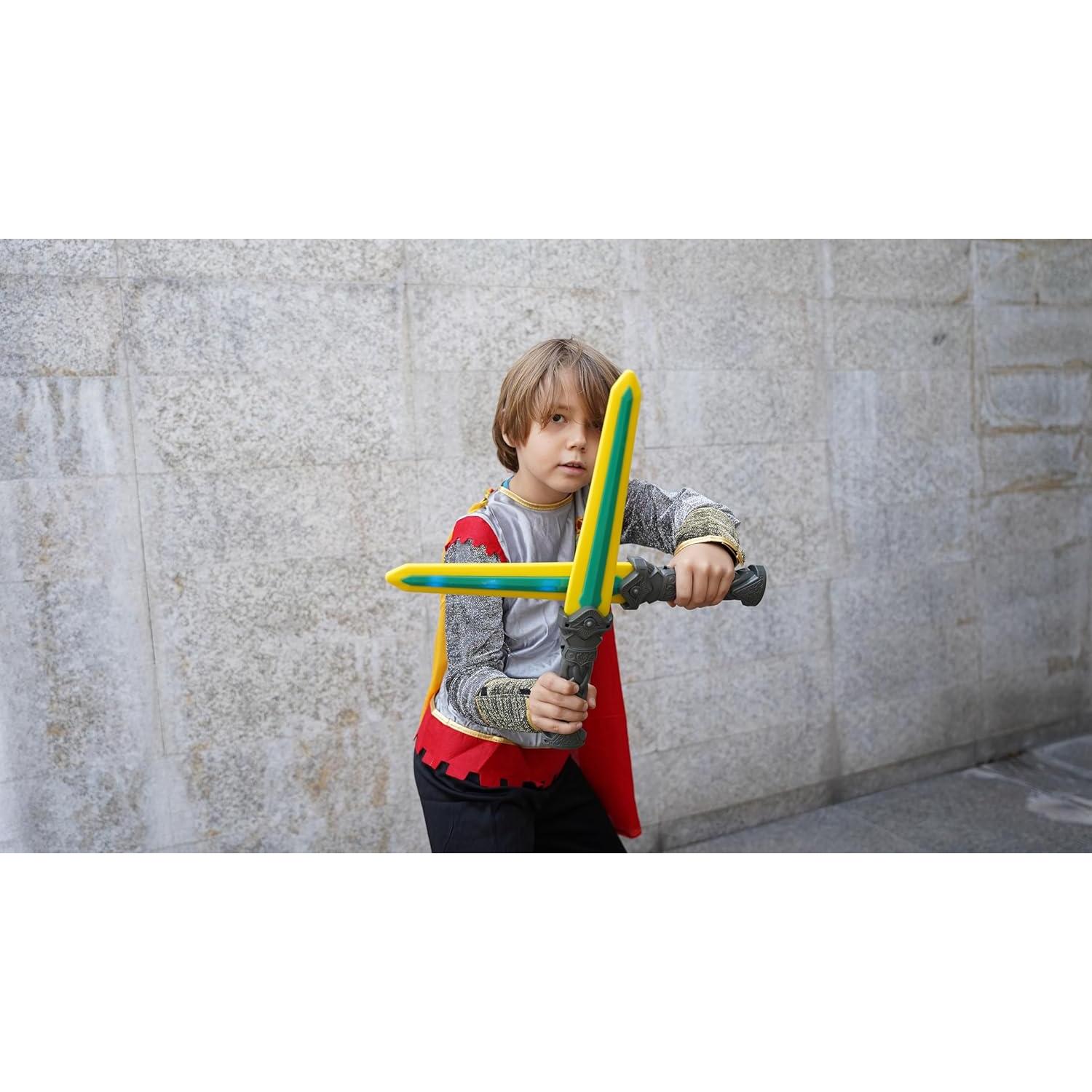 Espadas de Luz LED Geospace Gladiador 18" - 2 Pack para Niños y Adultos