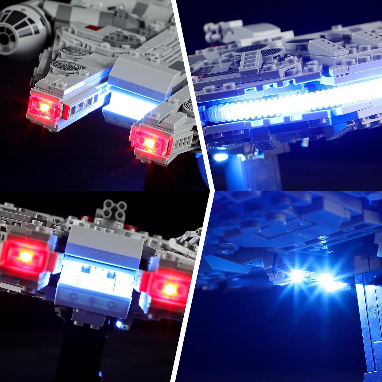 Kit de Iluminación LED BRIKSMAX para Lego 75375 Halcón Milenario