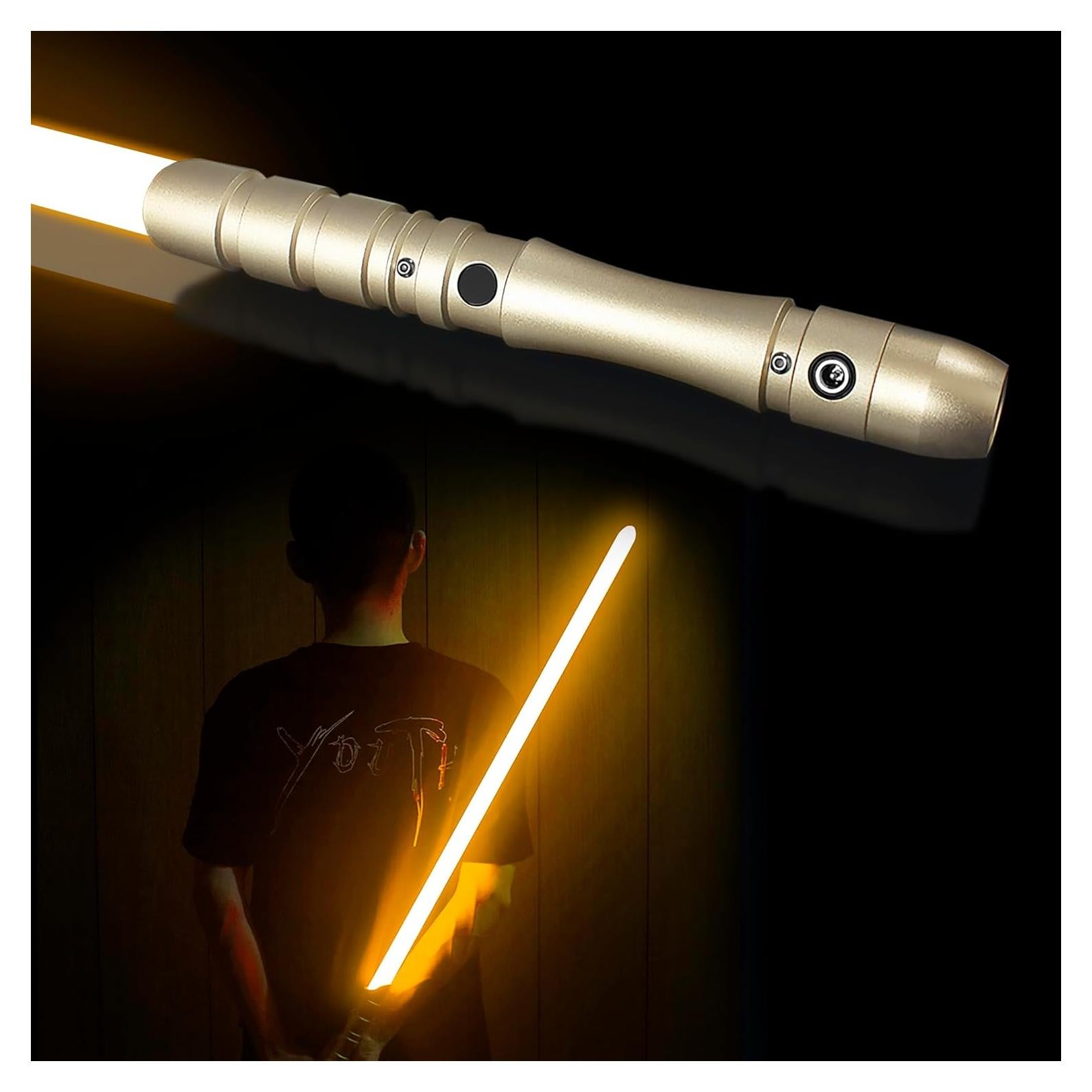 Sable de Luz LED YDDSABER Recargable con Sonido y Luz Naranja