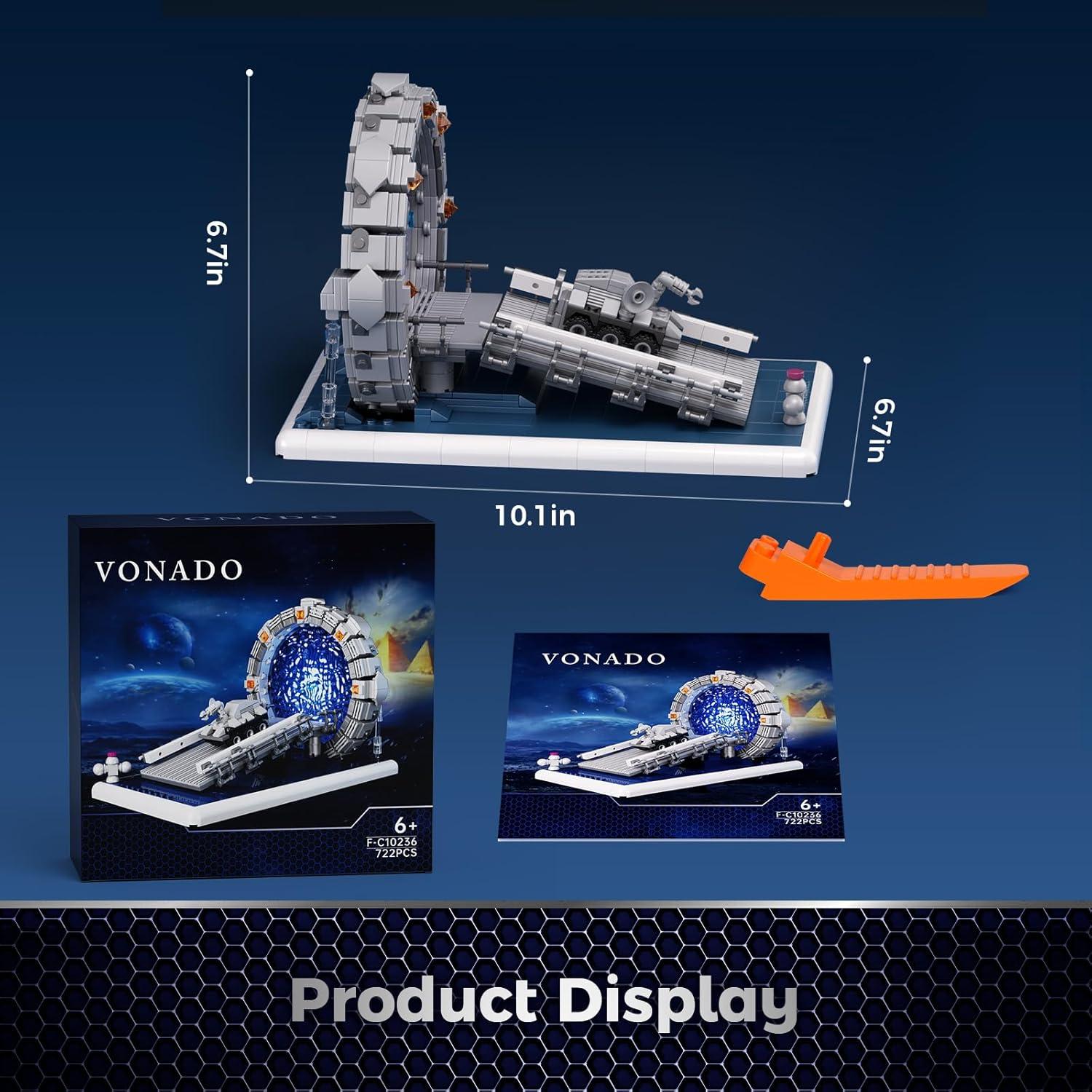 Juguete de Bloques de Construcción Vonado Puerta Espacial 722 Piezas