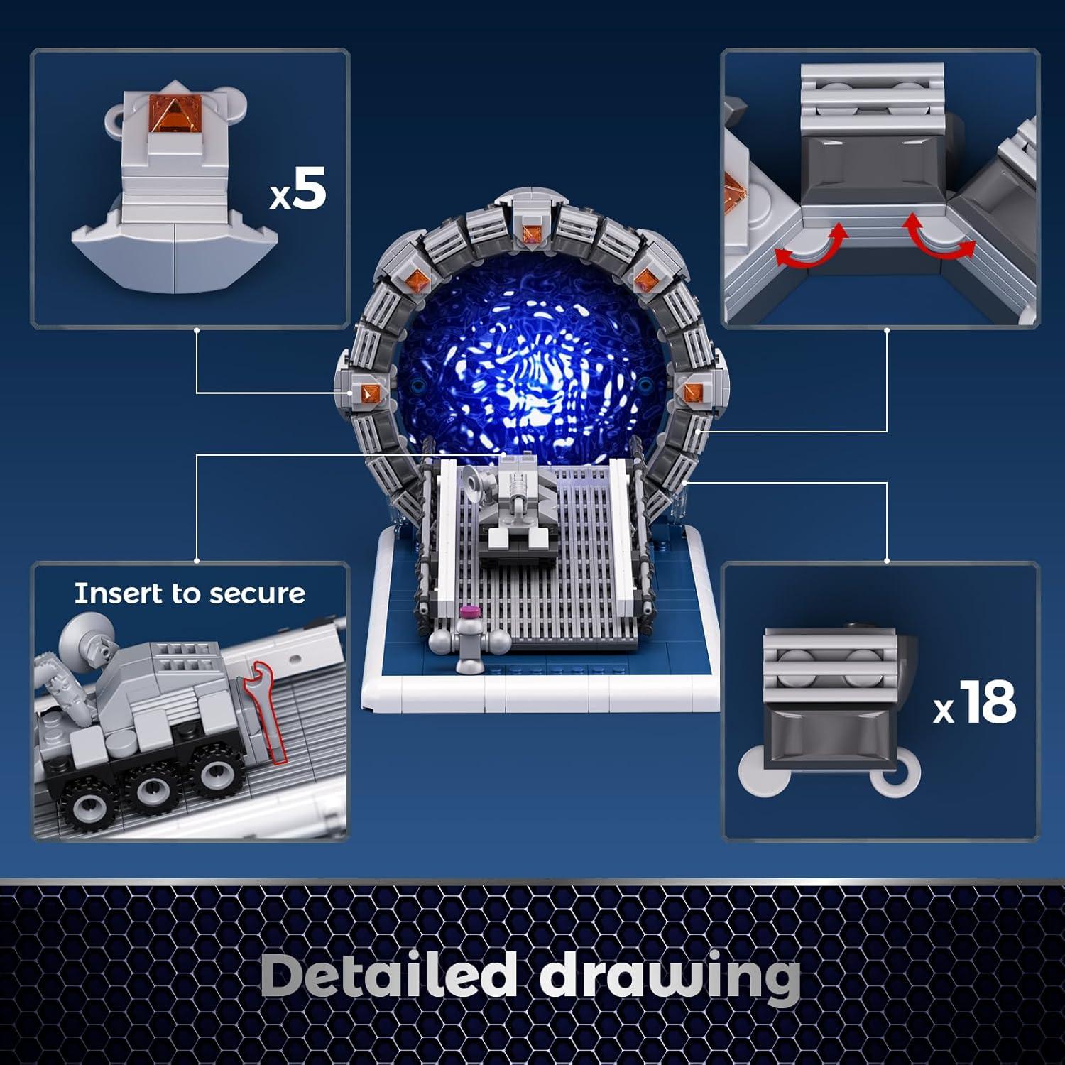 Juguete de Bloques de Construcción Vonado Puerta Espacial 722 Piezas