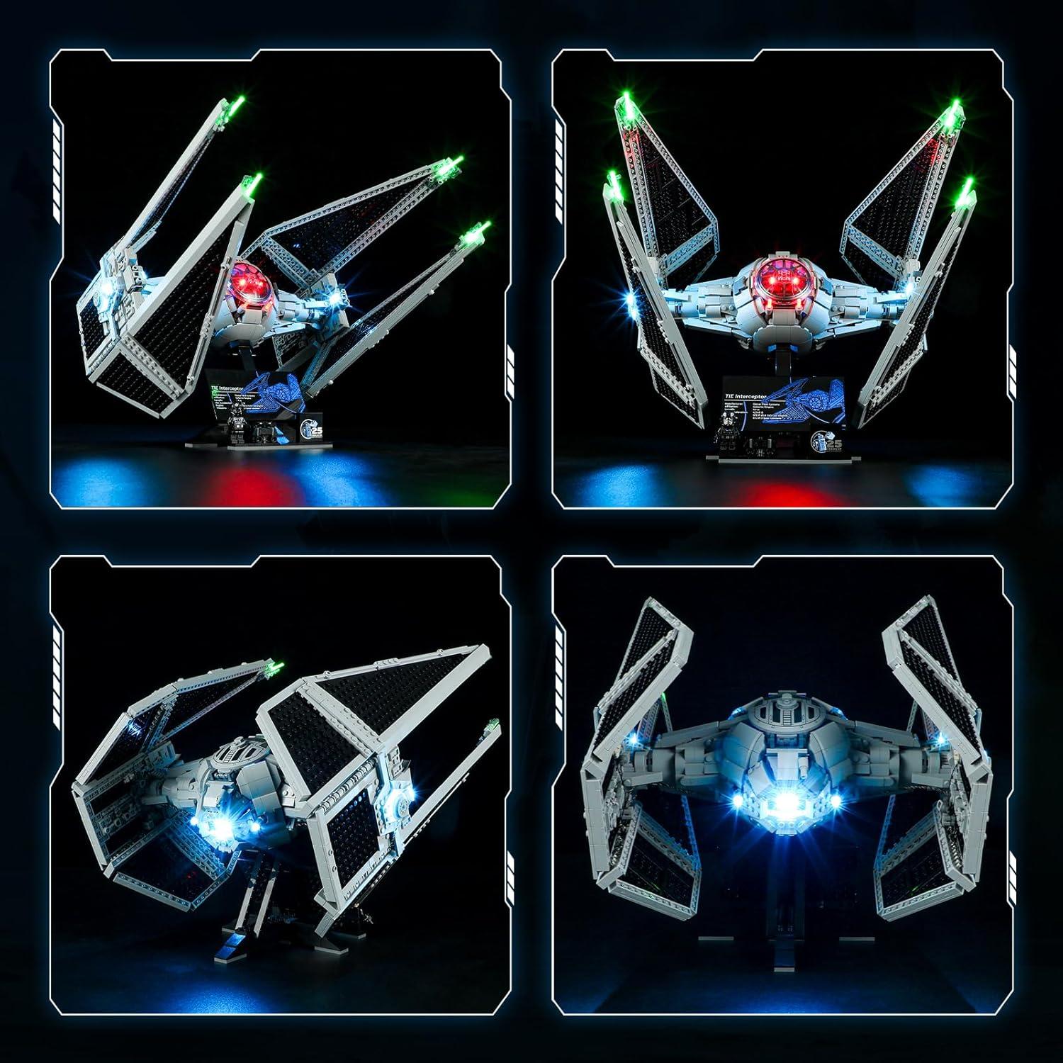 Kit de Iluminación LED BRIKSMAX para LEGO 75382 UCS TIE Interceptor