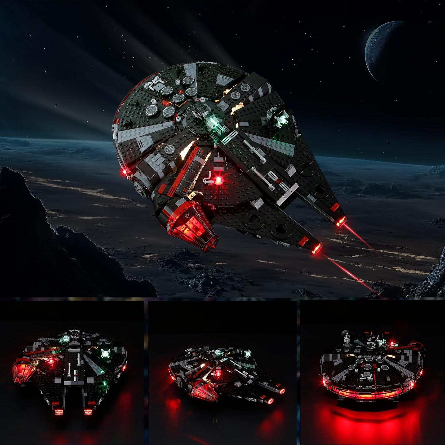 Kit de Luz LED YEABRICKS para LEGO 75389 Star Wars Halcón Oscuro