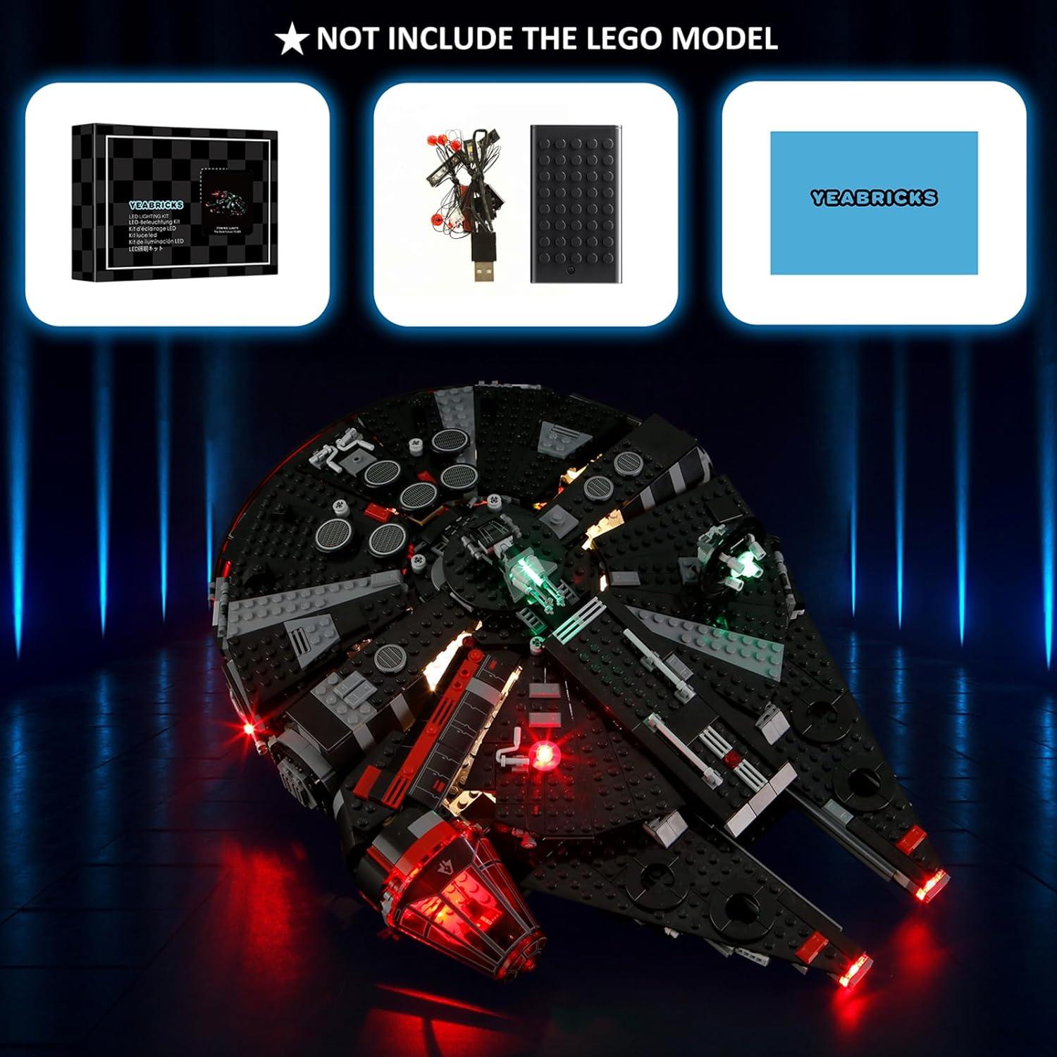 Kit de Luz LED YEABRICKS para LEGO 75389 Star Wars Halcón Oscuro