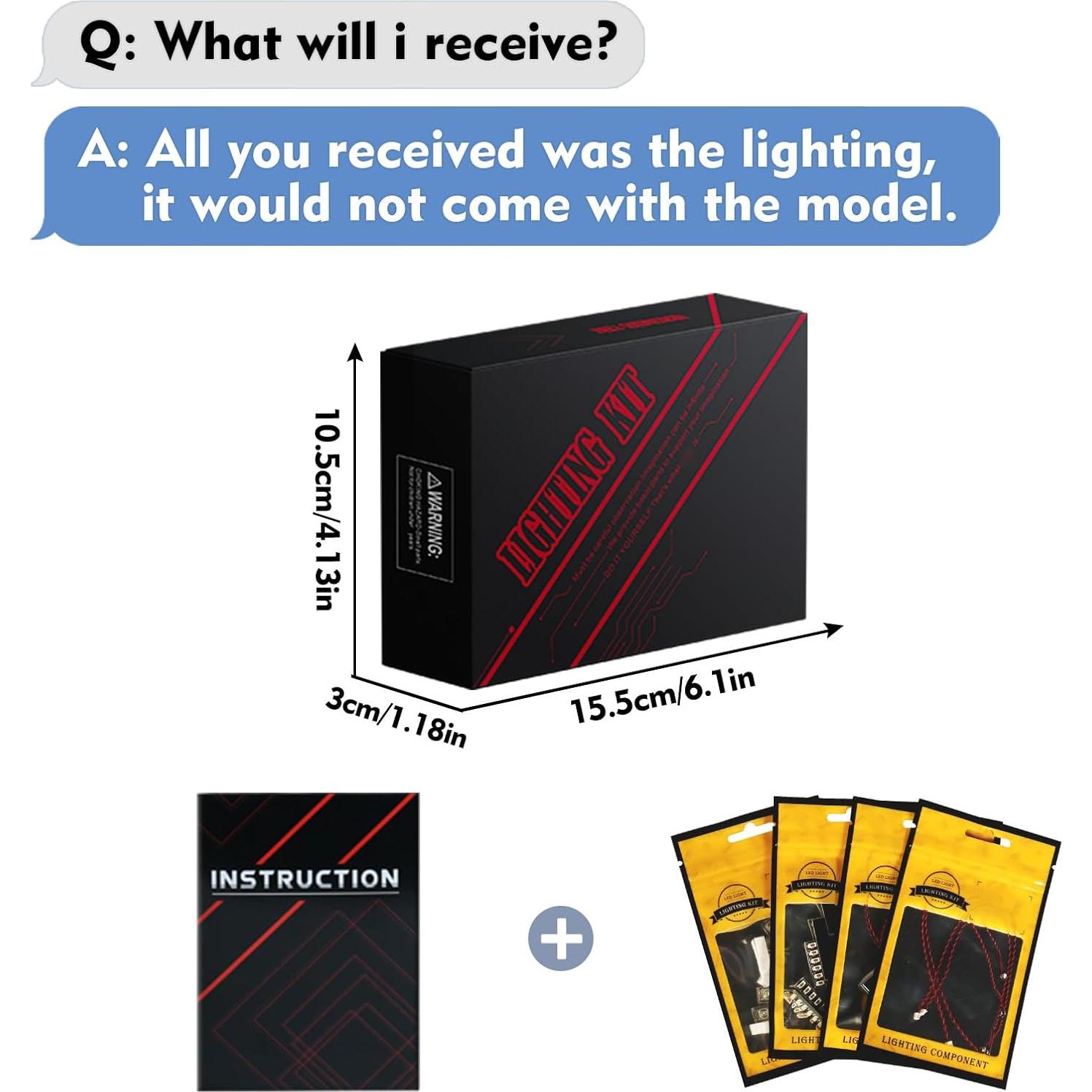 Kit de Luz LED BrickBling para Lego 75375 Halcón Milenario