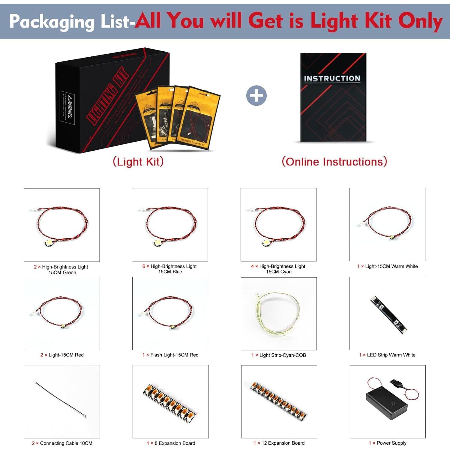 Kit de Luz LED BrickBling para Lego 75375 Halcón Milenario