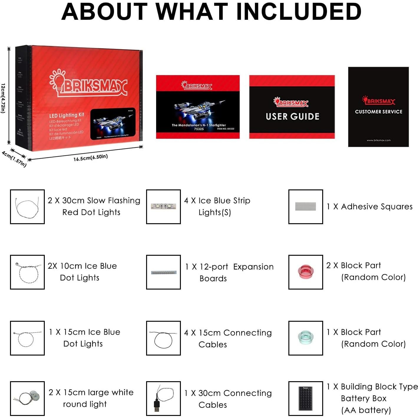 Kit de Iluminación LED BRIKSMAX para LEGO 75325 N-1 Starfighter