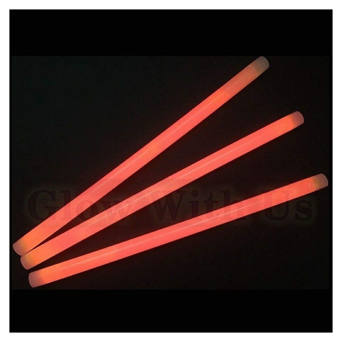 Palos de luz fluorescentes GlowWithUs 12" Naranja 10 unidades