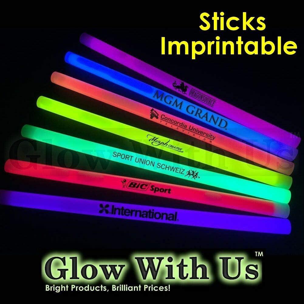 Palos de luz fluorescentes GlowWithUs 12" Naranja 10 unidades