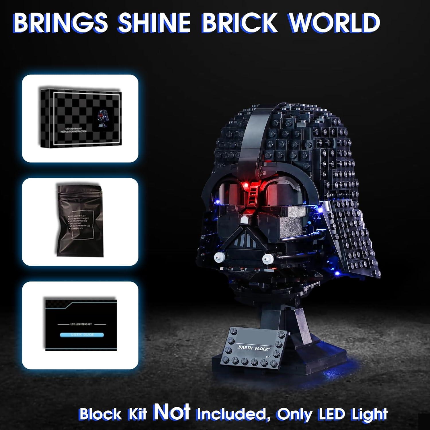 Luz LED Vaodest para Casco LEGO Darth Vader 75304