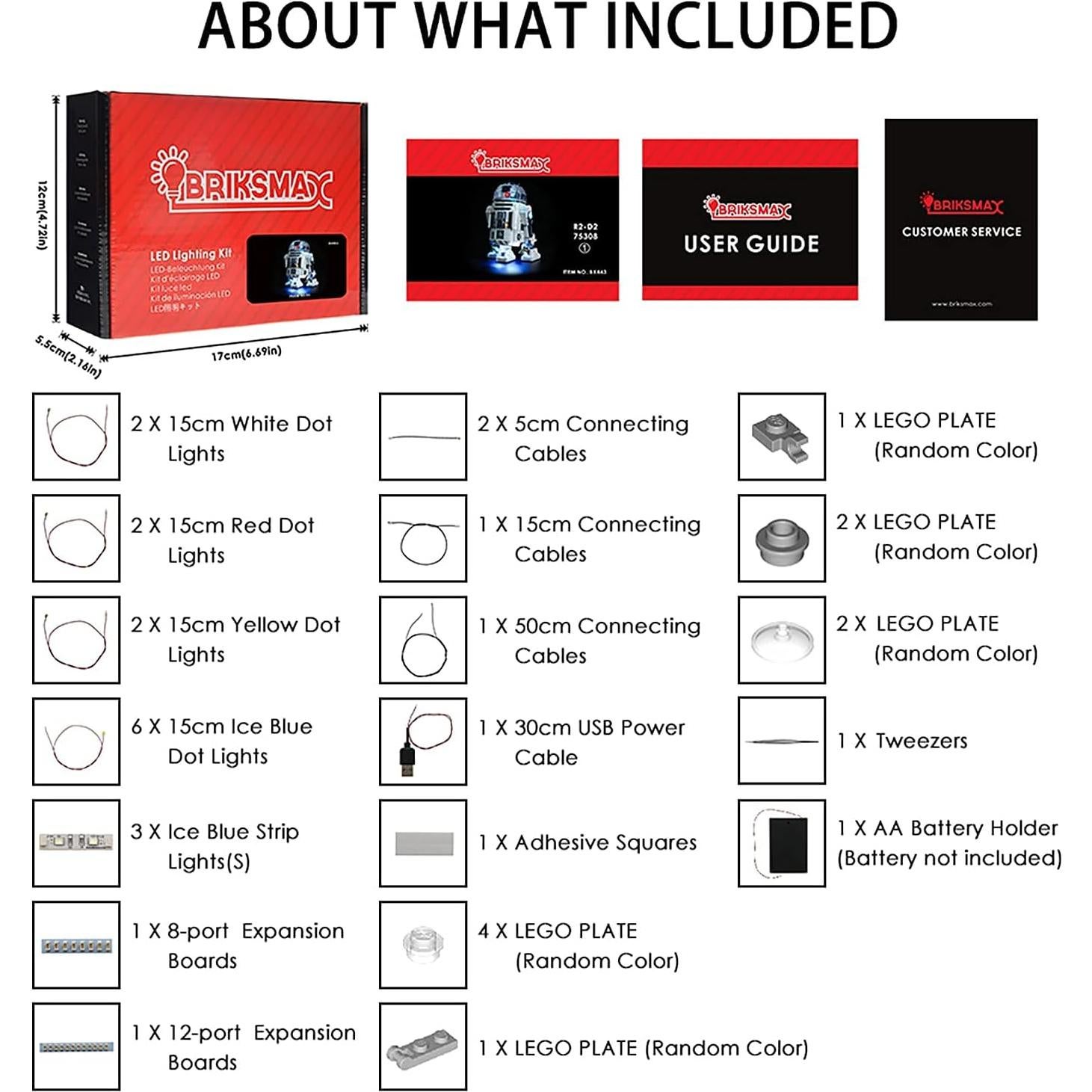 Kit de Iluminación LED BRIKSMAX para LEGO R2-D2 75308