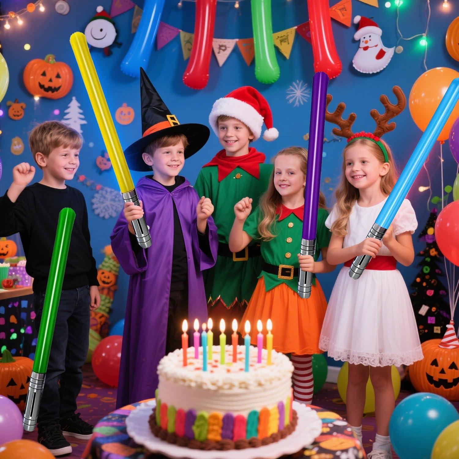 Set de 10 Sables de Luz Inflables Qneiaym 89 cm Multicolor