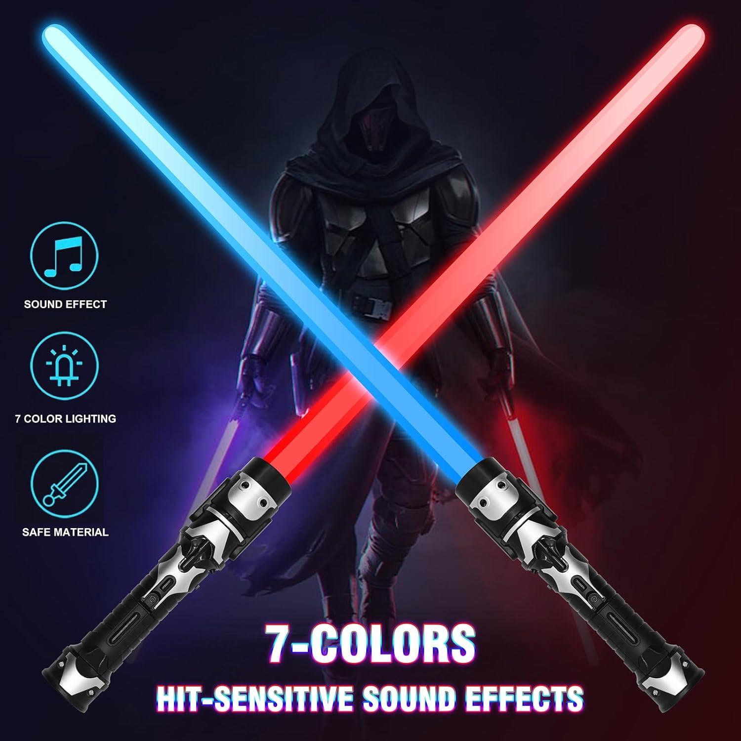 Conjunto de 3 Sables Iluminados HegangNiu 59.7 cm con Sonido