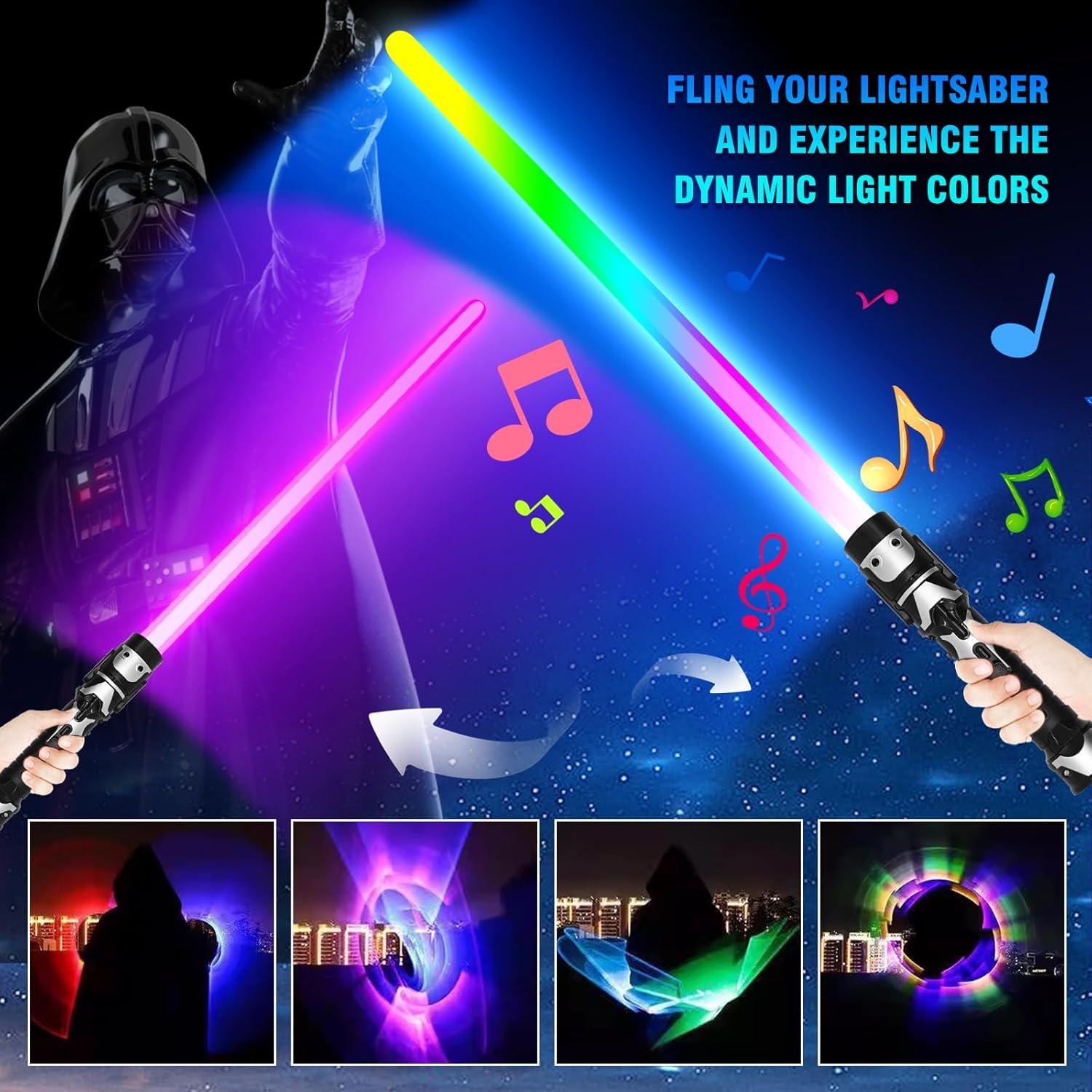 Conjunto de 3 Sables Iluminados HegangNiu 59.7 cm con Sonido